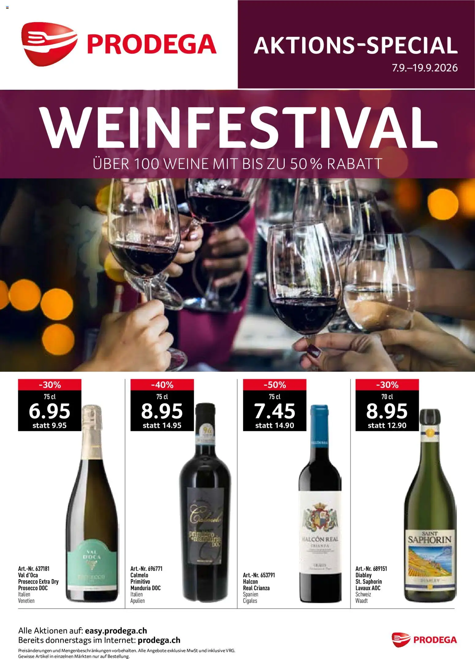 Vorschau des Merkblatts Prodega aktionen Weinfestival vom Shop Prodega gültig von 07.09.2026 bis 12.09.2026 - Prosecco