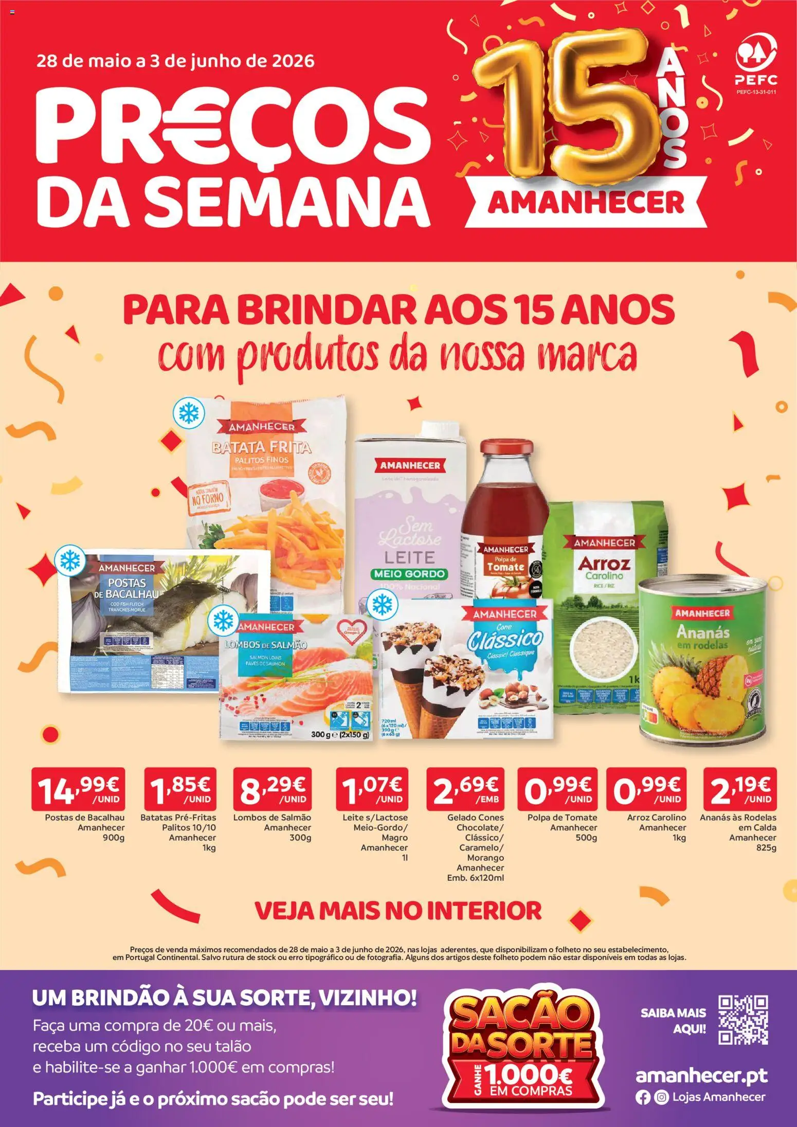 Pré-visualização do folheto da loja Amanhecer válida a partir de 28/05/2026