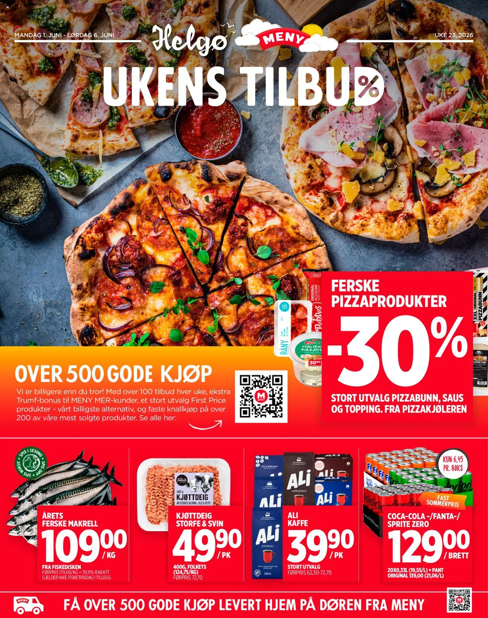Forhåndsvis Meny Helgø Endelig Helg! fra butikk Meny gyldig fra 01/06/2026
