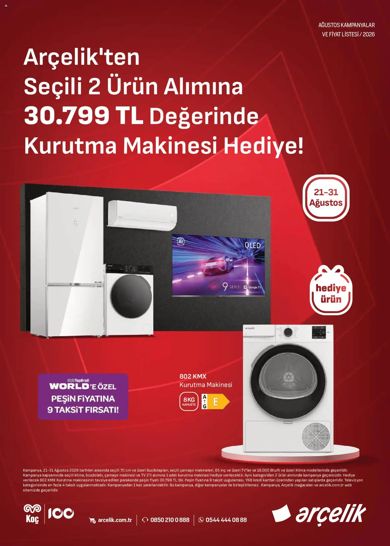 Arçelik Arçelik Katalog 21.08.2026 - Broşürünün önizlemesi