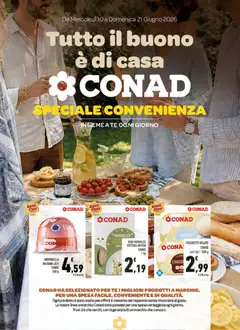 Anteprima dell'opuscolo Conad volantino Tutto il buono è di casa Lazio dal negozio Conad valido da 10/06/2026