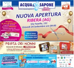 Anteprima dell'opuscolo Acqua e Sapone volantino Ribera dal negozio Acqua e Sapone valido da 24/09/2026