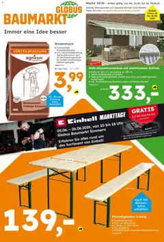 Vorschau von dem Prospekt des Geschäftes Globus Baumarkt, gültig ab dem 31.05.2026