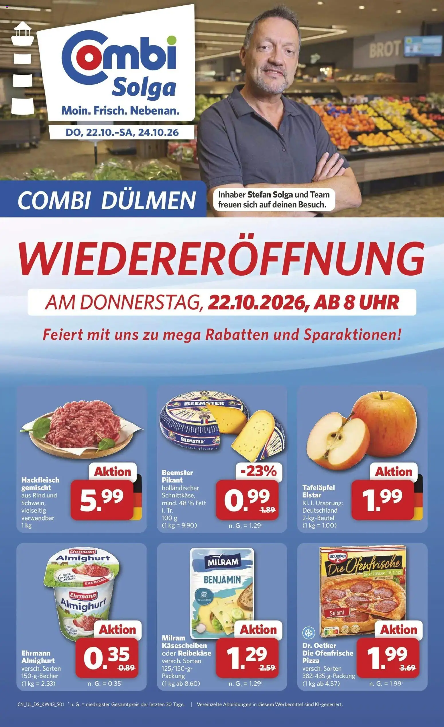 Vorschau von dem Prospekt des Geschäftes Combi, gültig ab dem 19.10.2026