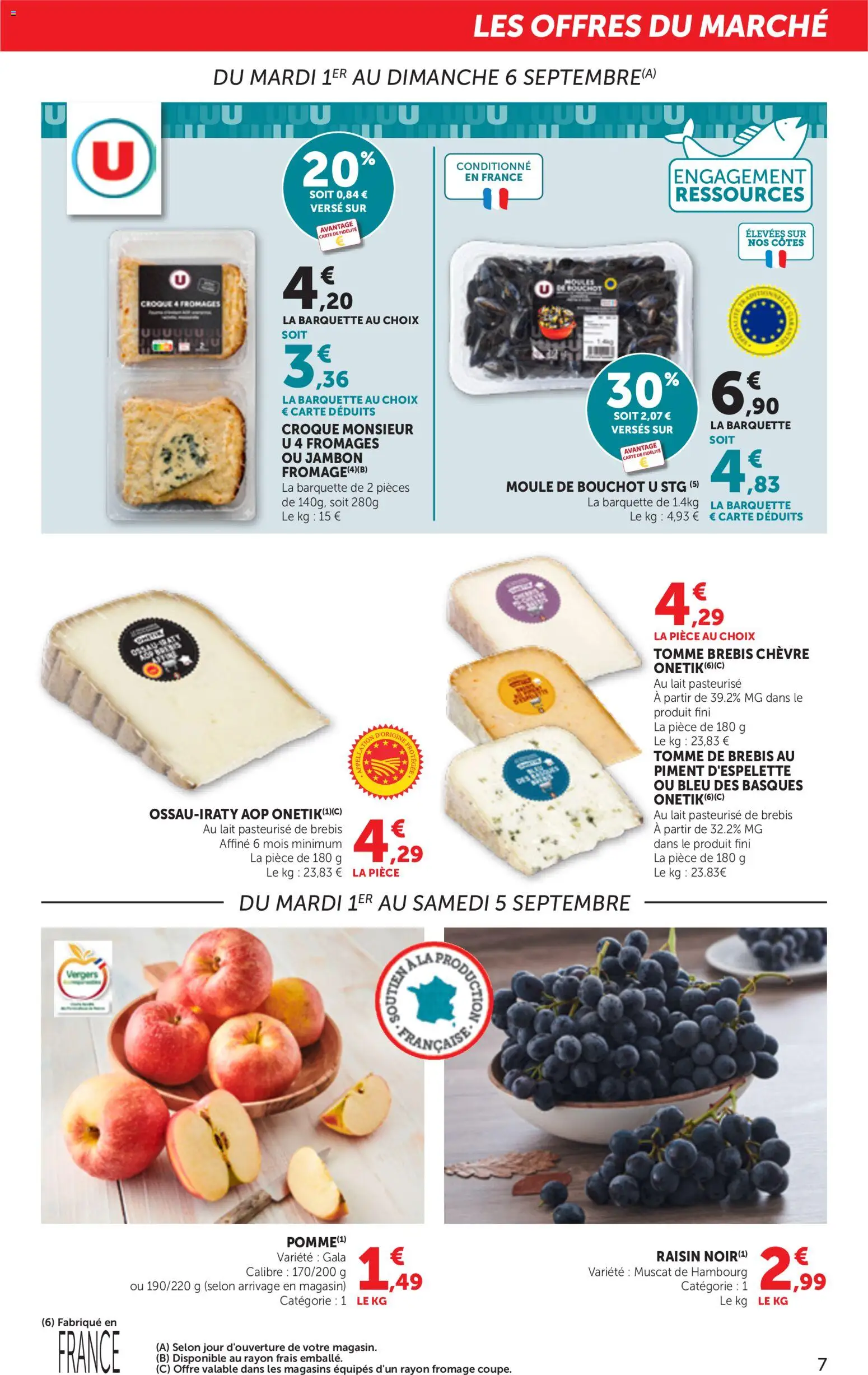 Prévisualisation de bi1 Maxi la beauté à prix bas du magasin bi1 formulaire valide 01/09/2026 - Croque monsieur, Lait, Jambon, Raisin, Piment, Piment d'espelette