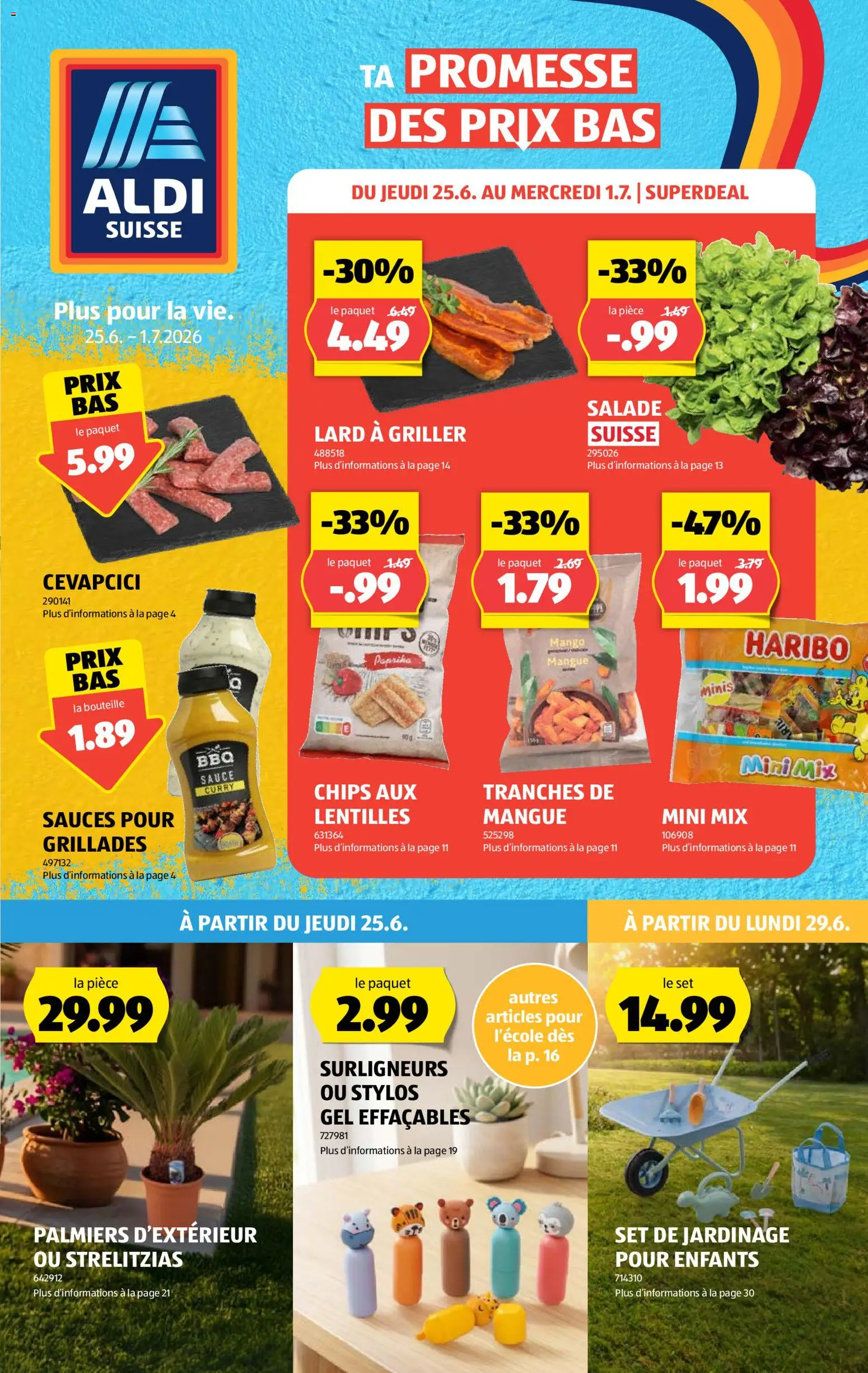 Vorschau des Merkblatts Aldi aktionen FR vom Shop Aldi gültig von 25.06.2026 bis 01.07.2026