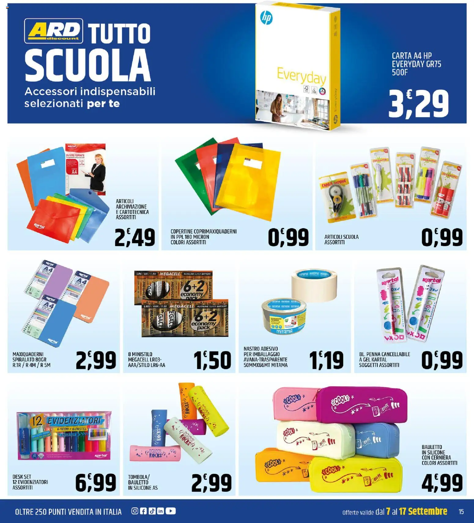 Anteprima dell'opuscolo ARD Discount volantino dal negozio ARD Discount valido da 07/09/2026 - Tè, Silicone, Nastro adesivo, Carta A4