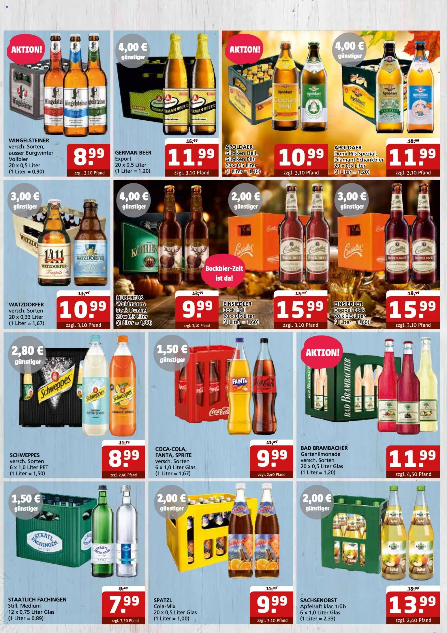 Vorschau von dem Prospekt des Geschäftes Getränke Quelle, gültig ab dem 26.10.2026 - Bad, Fanta, Schweppes, Sprite, Apfelsaft, Pils