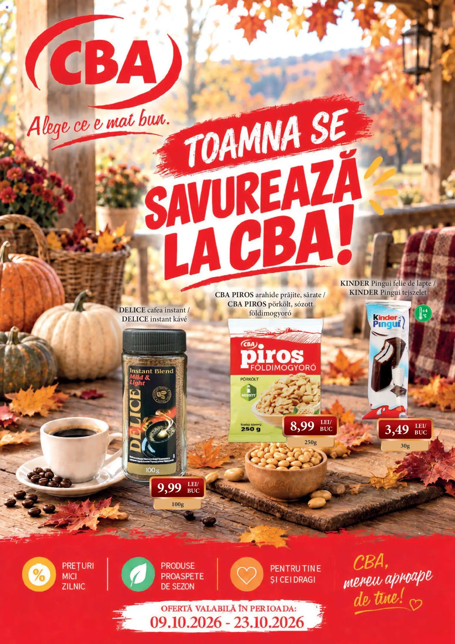 Previzualizarea de cataloage: CBA CBA Catalog Octombrie valabil de la 09.10.2026 - Cafea, Mici, Lapte, Arahide
