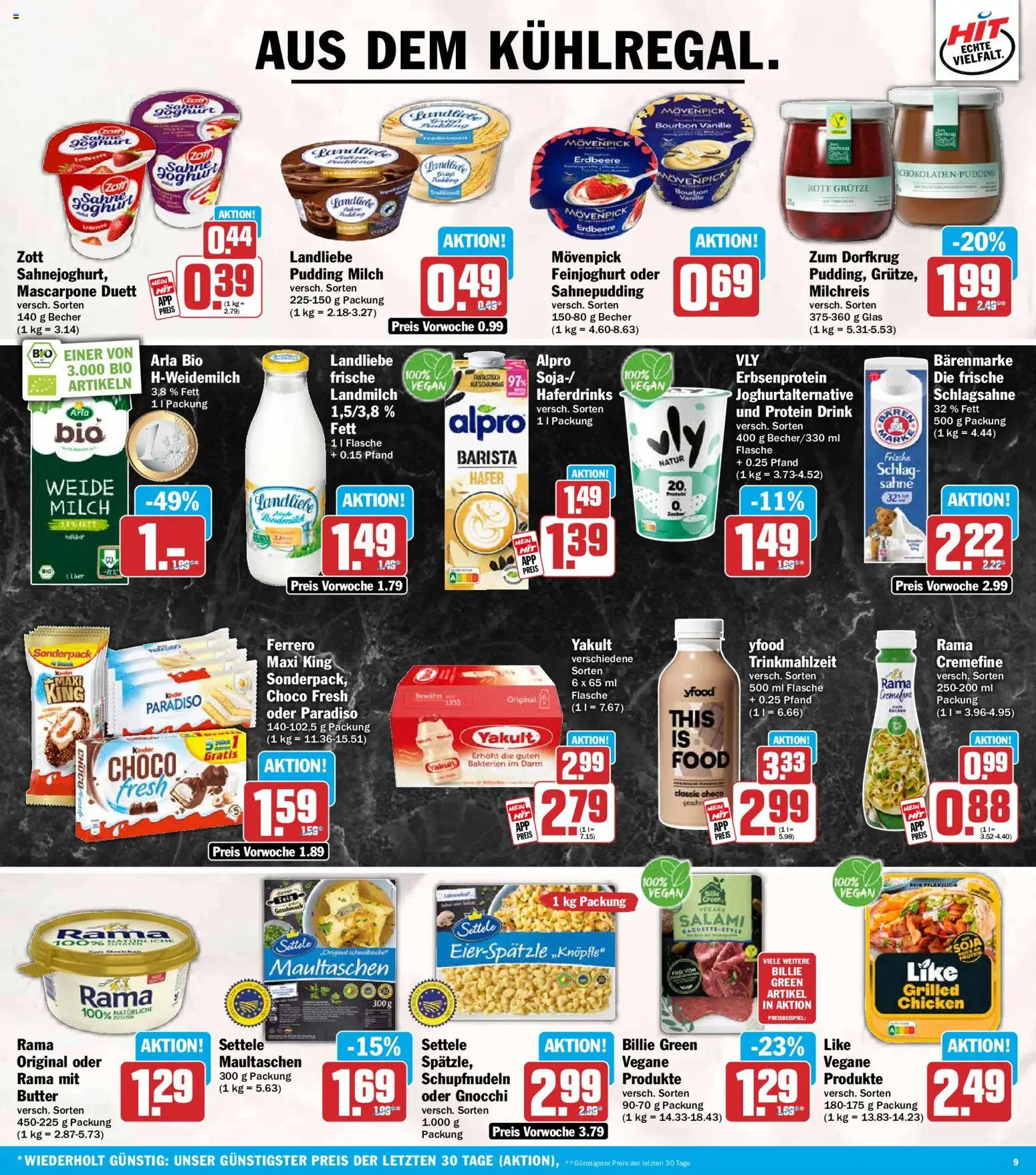 Vorschau von dem Prospekt des Geschäftes HIT, gültig ab dem 19.10.2026 - Gnocchi, Milch, YFood, Schlagsahne, Sahne, Pudding, Vanille, Rama