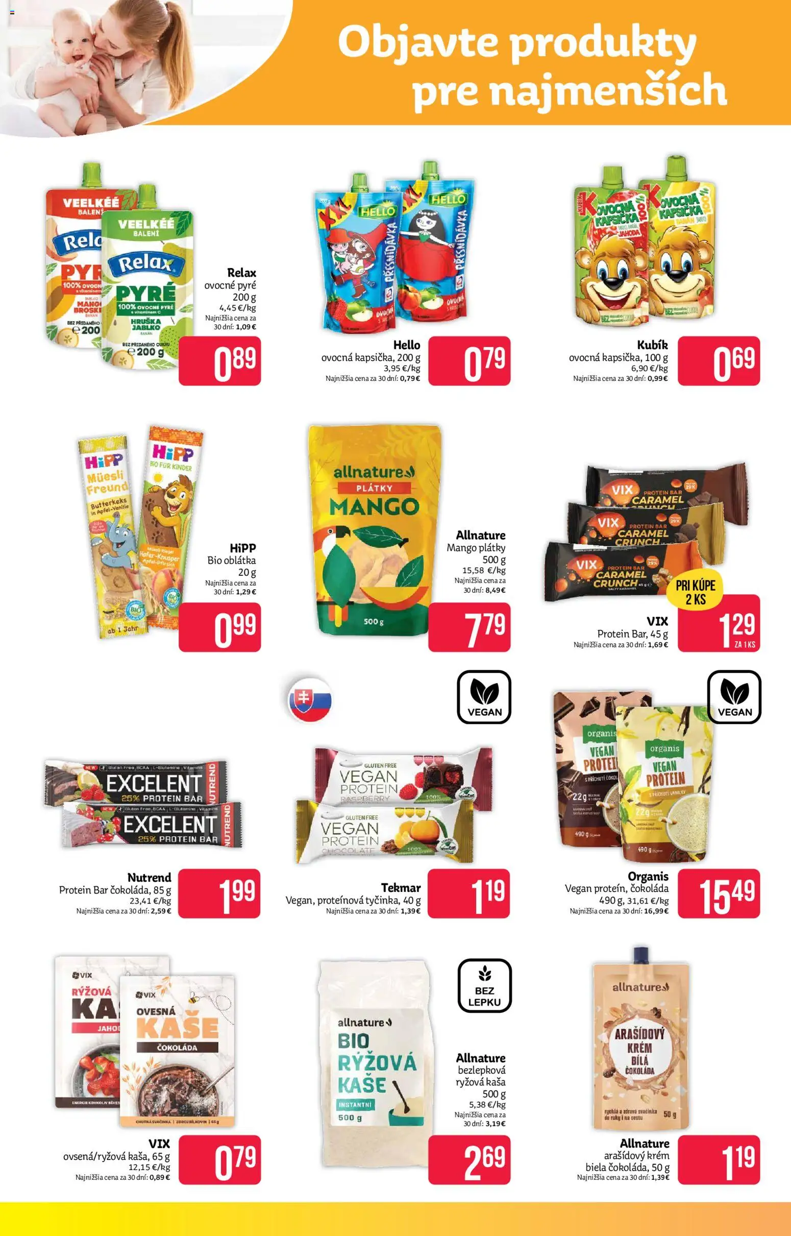 Náhľad Teta drogerie letáku platného od 26.10.2026 - Mango, Protein, Čokoláda, Kinder, Kaša, Krém