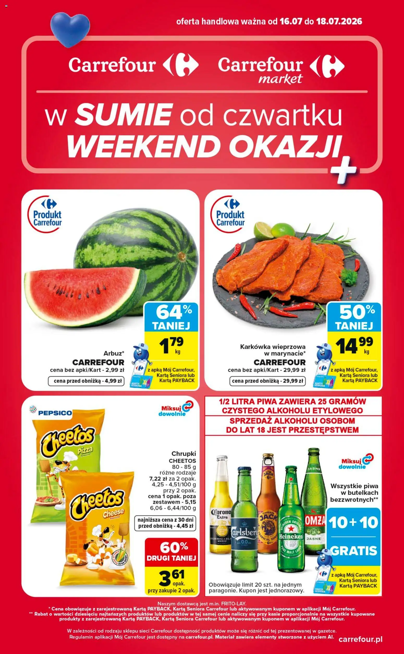 Pogląd gazetki "Carrefour gazetka - Weekend okazji" ze sklepu Carrefour ważnej od 16.07.2026