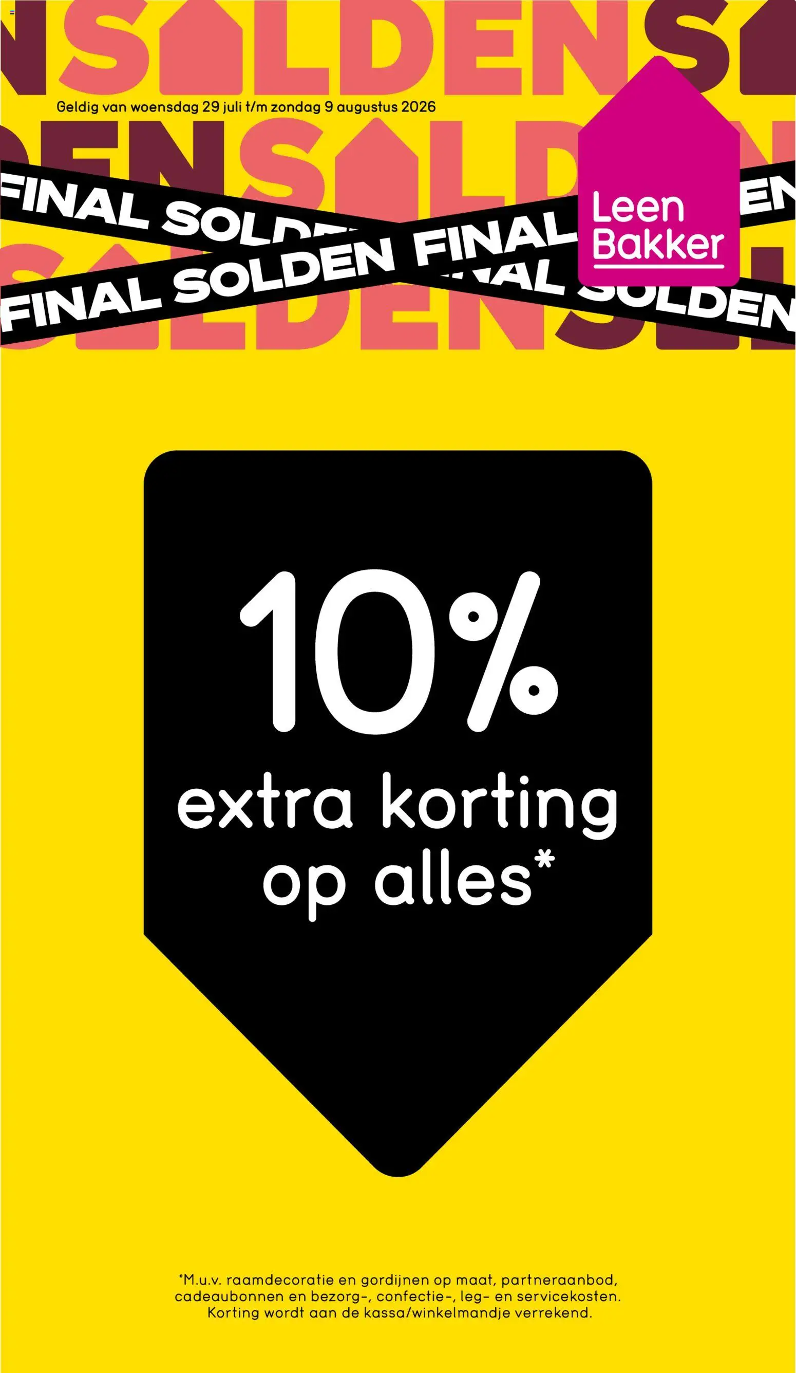 Voorbeeld van Leen Bakker Folder / Publicité van winkel Leen Bakker geldig vanaf 29/07/2026