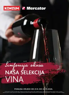 Pregled letka Mercator Simfonija okusa - Selekcija vina trgovine Mercator vrijedi od 21.09.2026