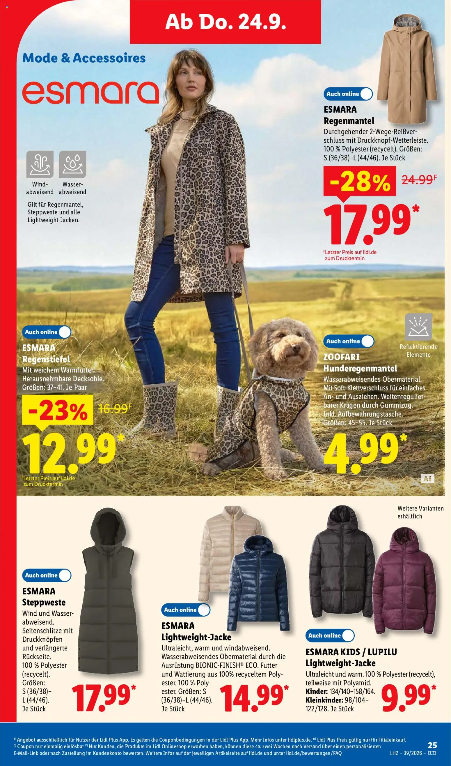 Vorschau von dem Prospekt des Geschäftes Lidl, gültig ab dem 21.09.2026 - Wasser, Steppweste