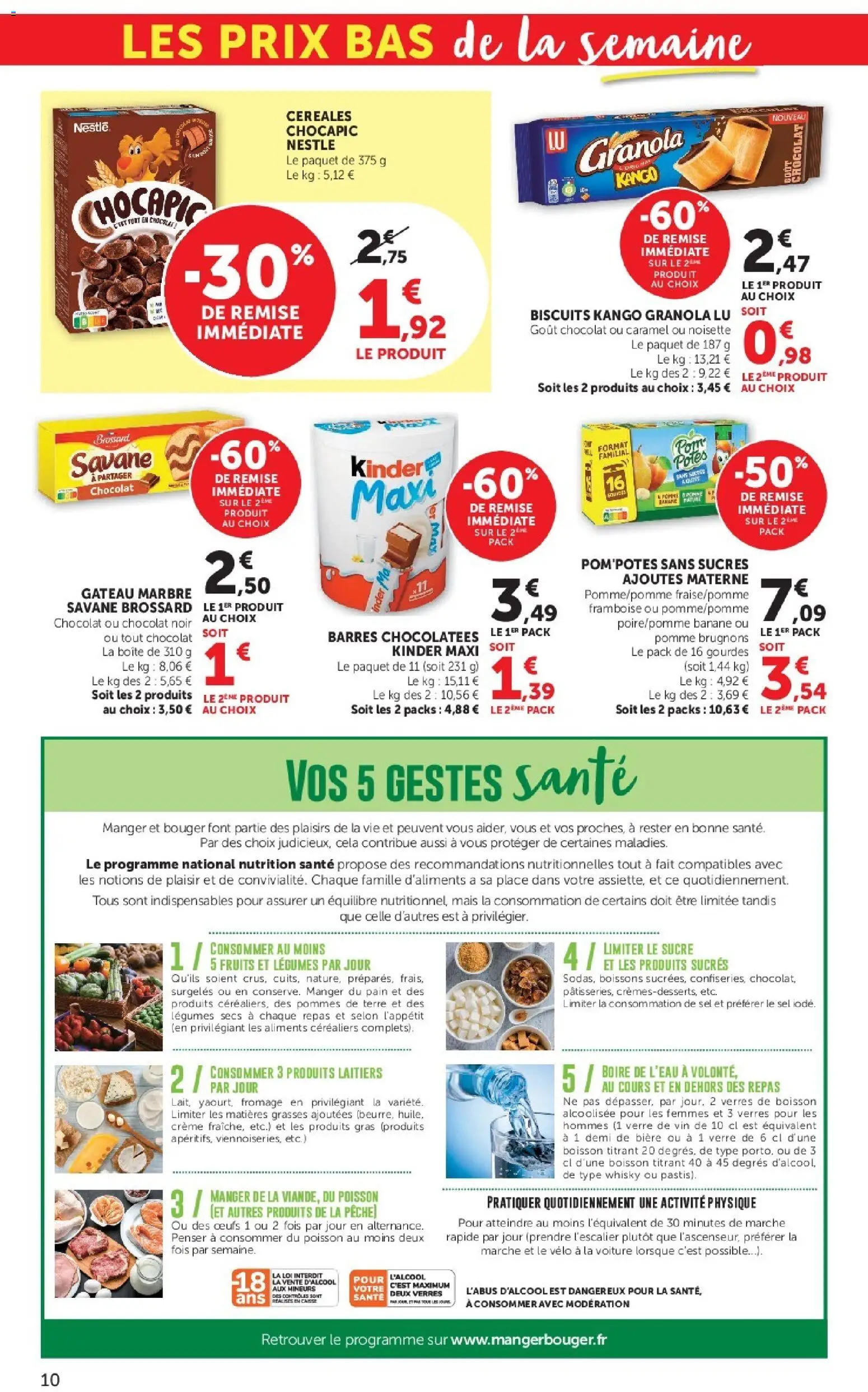 Prévisualisation de U Express - Les prix bas de la semaine du magasin U Express formulaire valide 27/10/2026 - Vélo, Poisson, Vin, Banane, Pain, Pommes de terre, Verres, Granola
