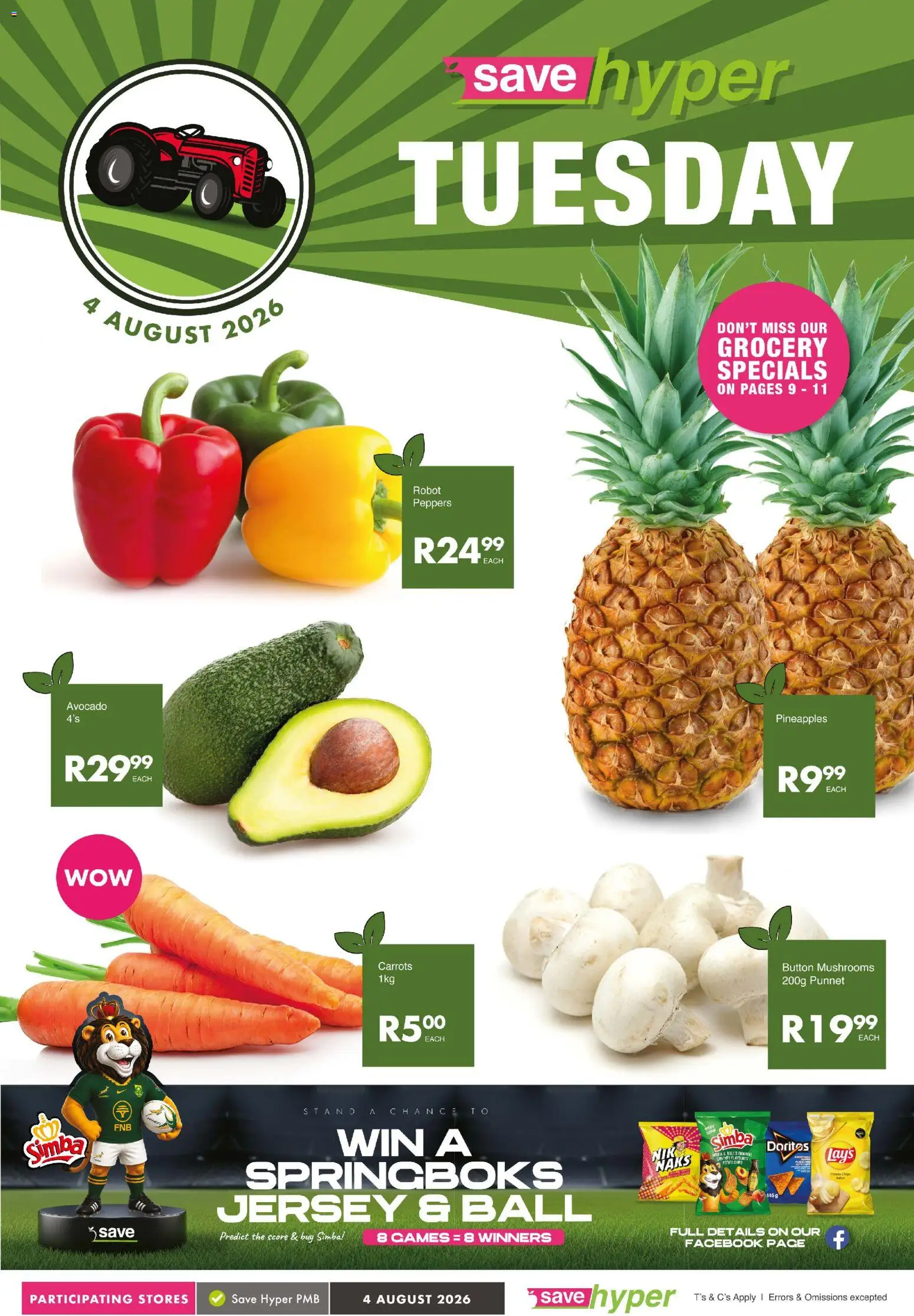 Preview of Save flyer valid from 04/08/2026 - Games, Avocado, Mushrooms, Jersey, Carrots