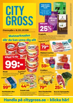 Förhandsgranska reklamblad City Gross erbjudanden från butik City Gross gäller från 27/04/2026