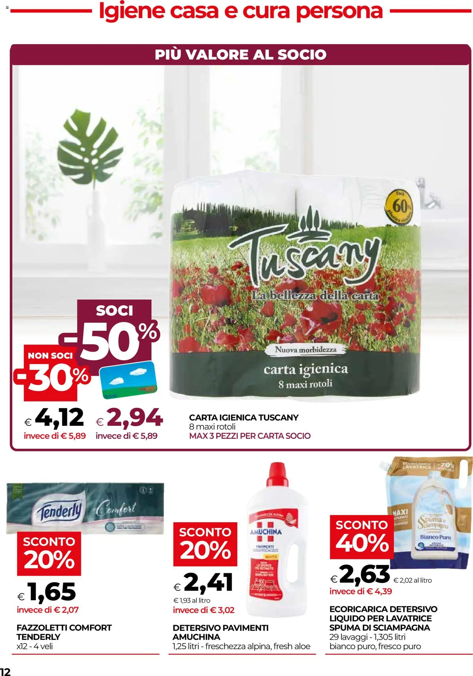 Anteprima dell'opuscolo COOP volantino Firenze dal negozio COOP valido da 29/10/2026 - Lavatrice, Carta igienica, Fazzoletti