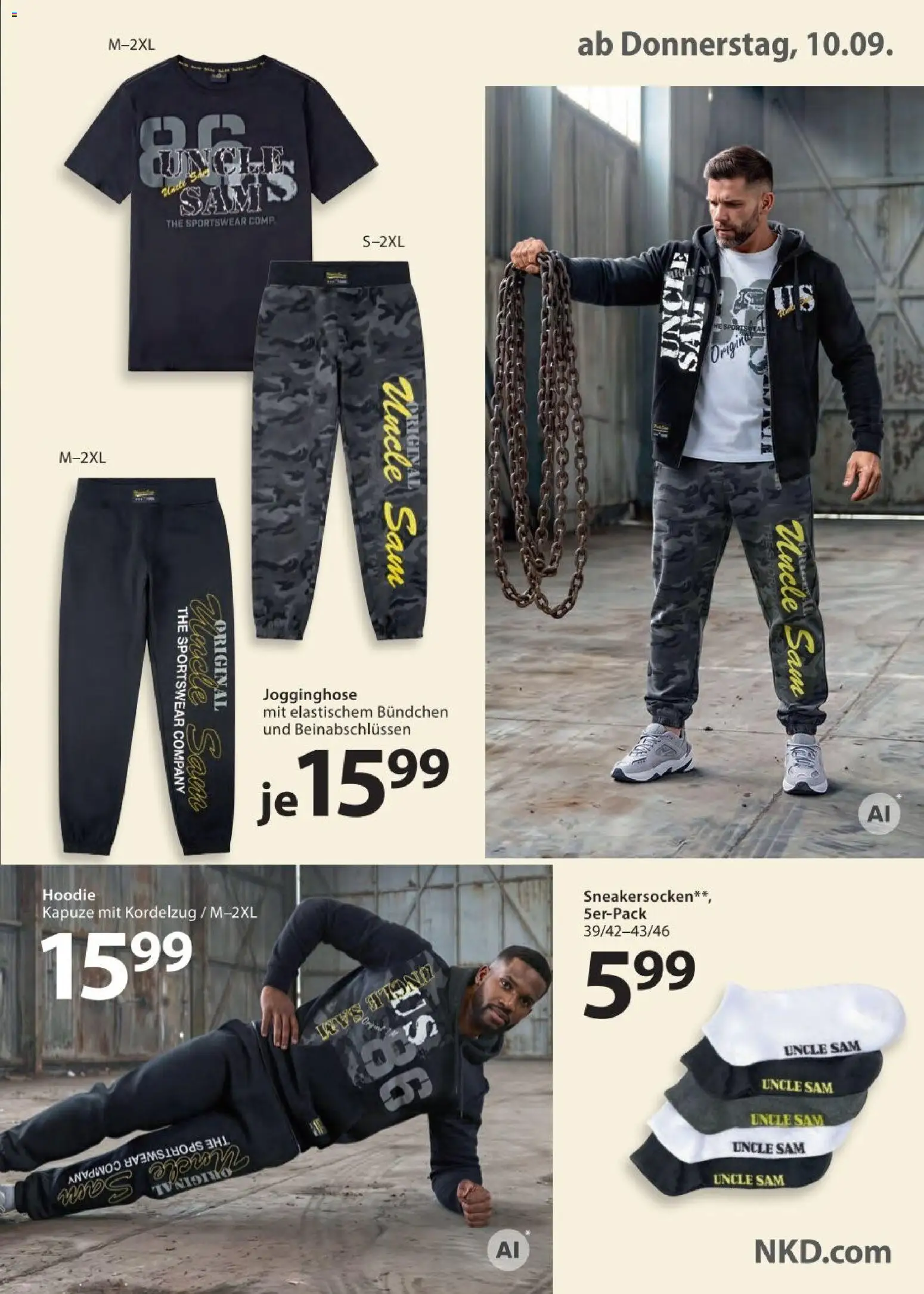 Vorschau von dem Prospekt des Geschäftes NKD, gültig ab dem 10.09.2026 - Hoodie, Jogginghose