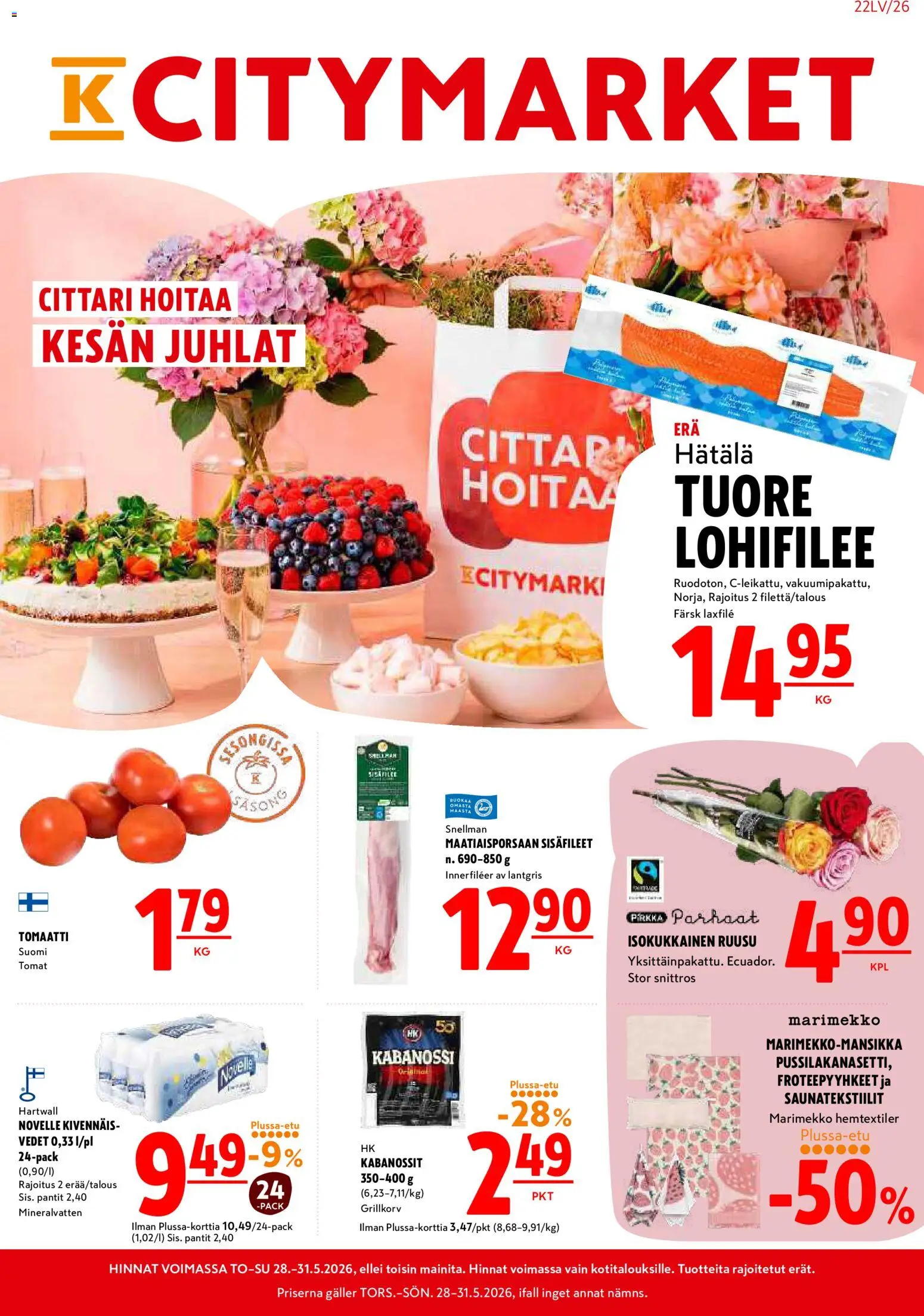 Kaupan K-Citymarket K-Citymarket tarjoukset esikatselu, voimassa 28/05/2026