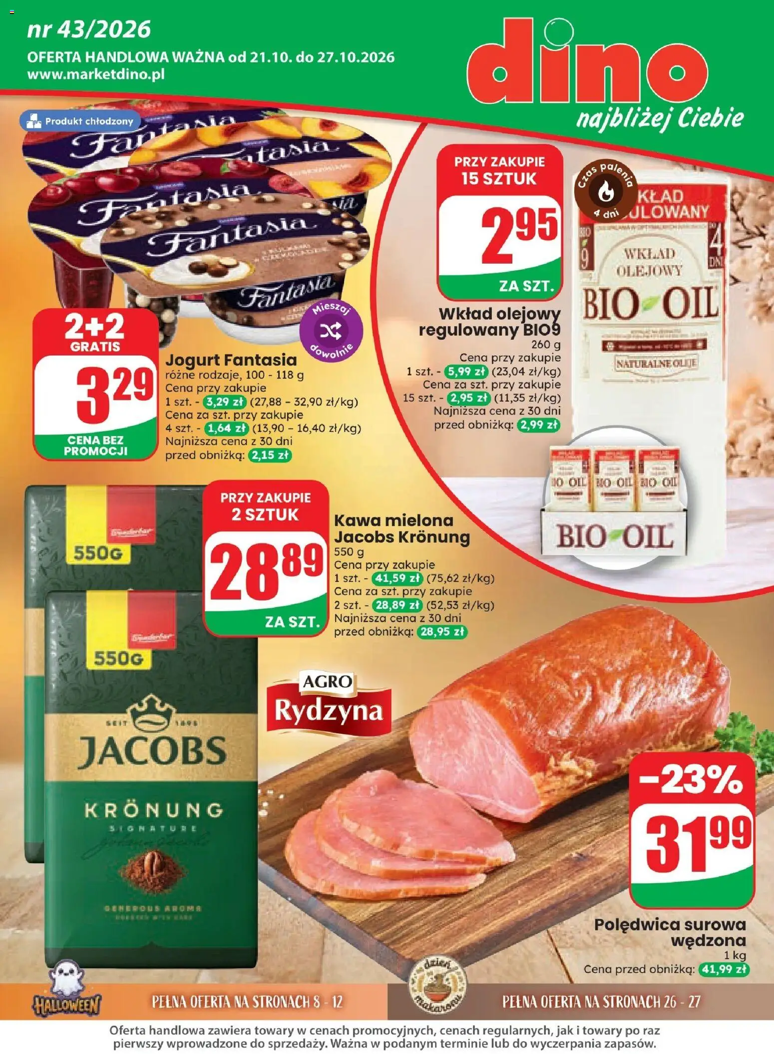 Pogląd gazetki "Dino gazetka" ze sklepu Dino ważnej od 21.10.2026 - Kawa, Jacobs, Jogurt, Kawa mielona