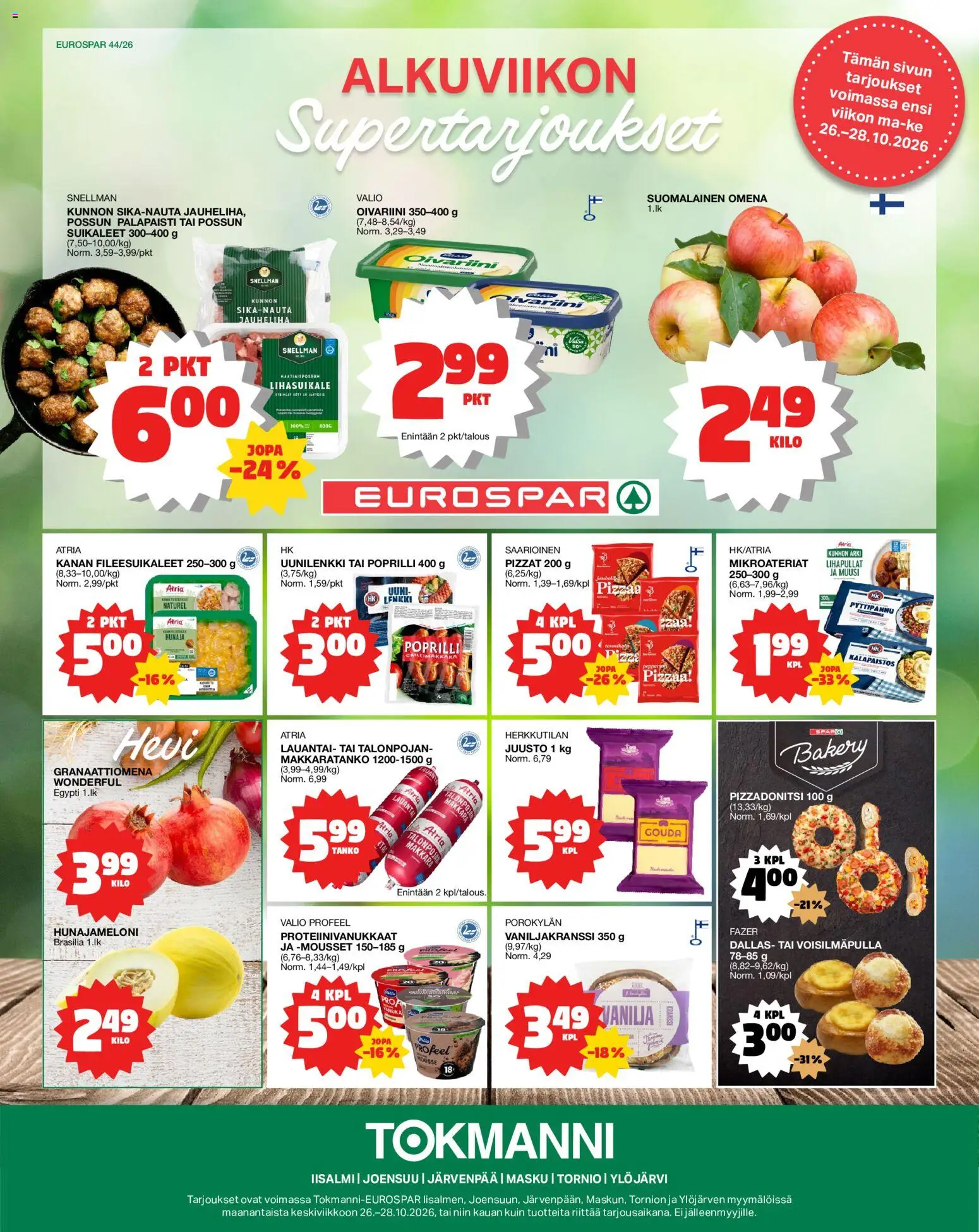 Kaupan Tokmanni Tokmanni Eurospar esikatselu, voimassa 26/10/2026