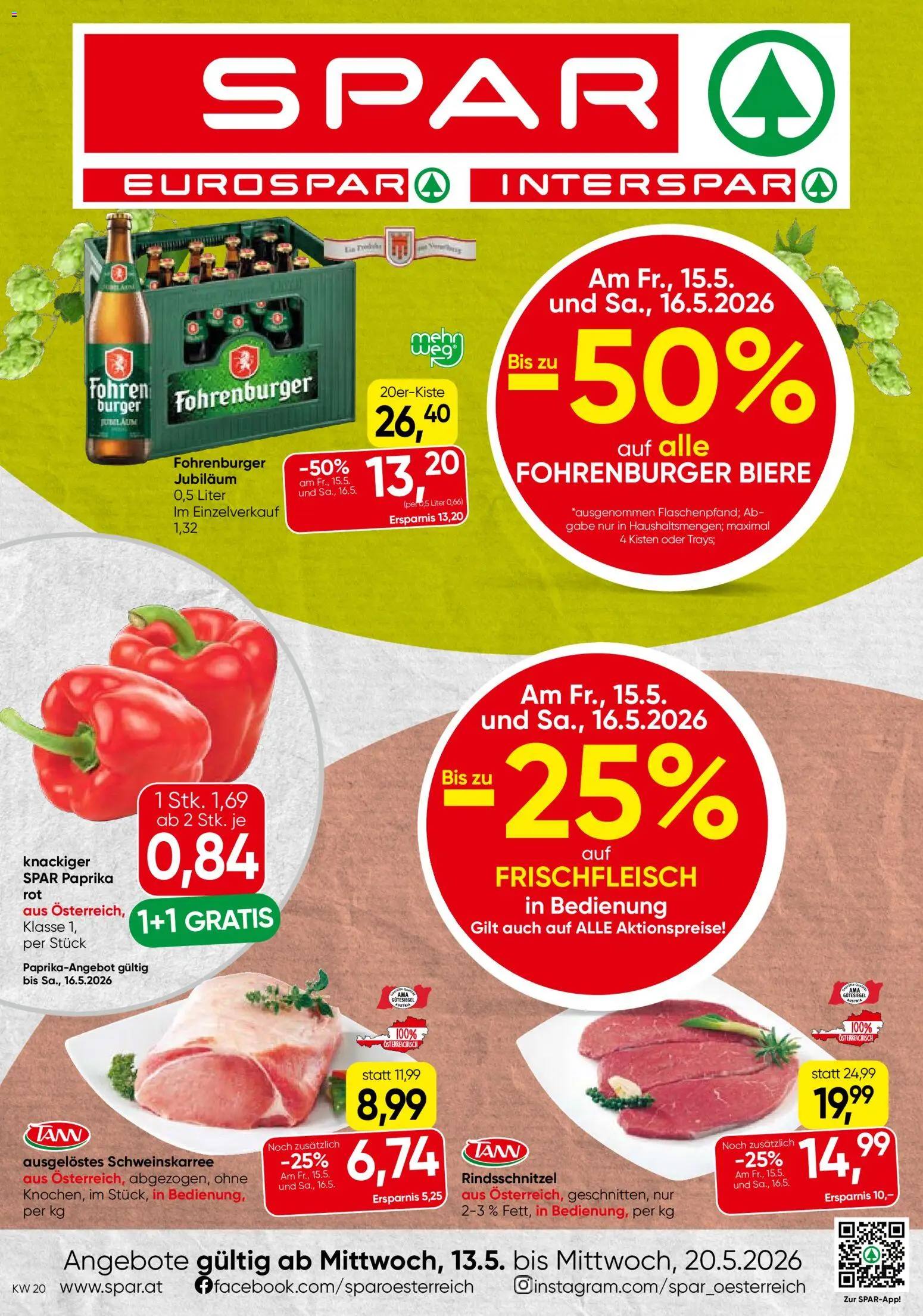 Vorschau der Angebote: Spar Spar Flugblatt - Vorarlberg gültig ab 13.05.2026