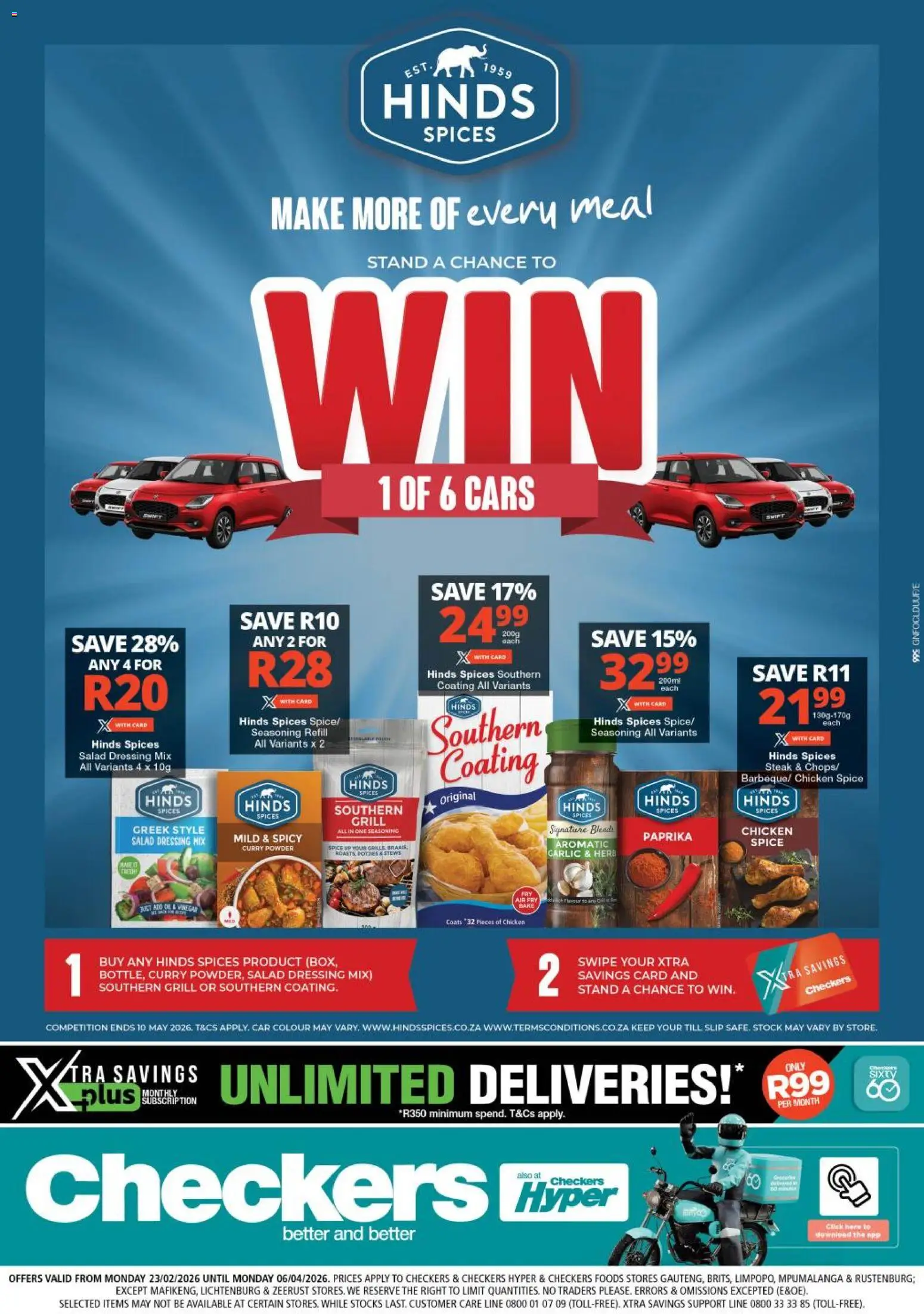 Checkers - Gauteng - Hinds Promotion 23/03 - 06/04/2026