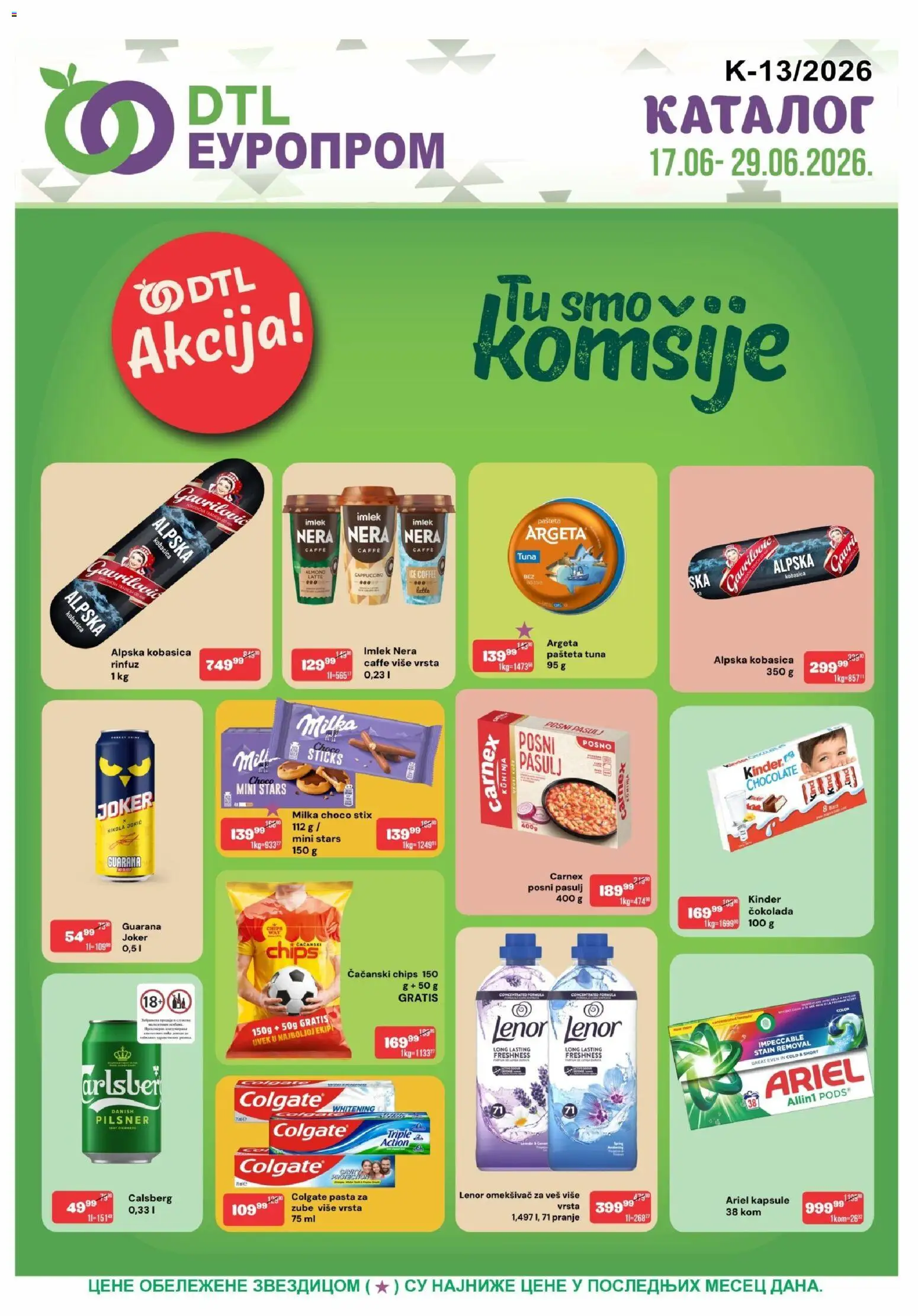 Pregled Europrom kataloga - važi od 17.06.2026