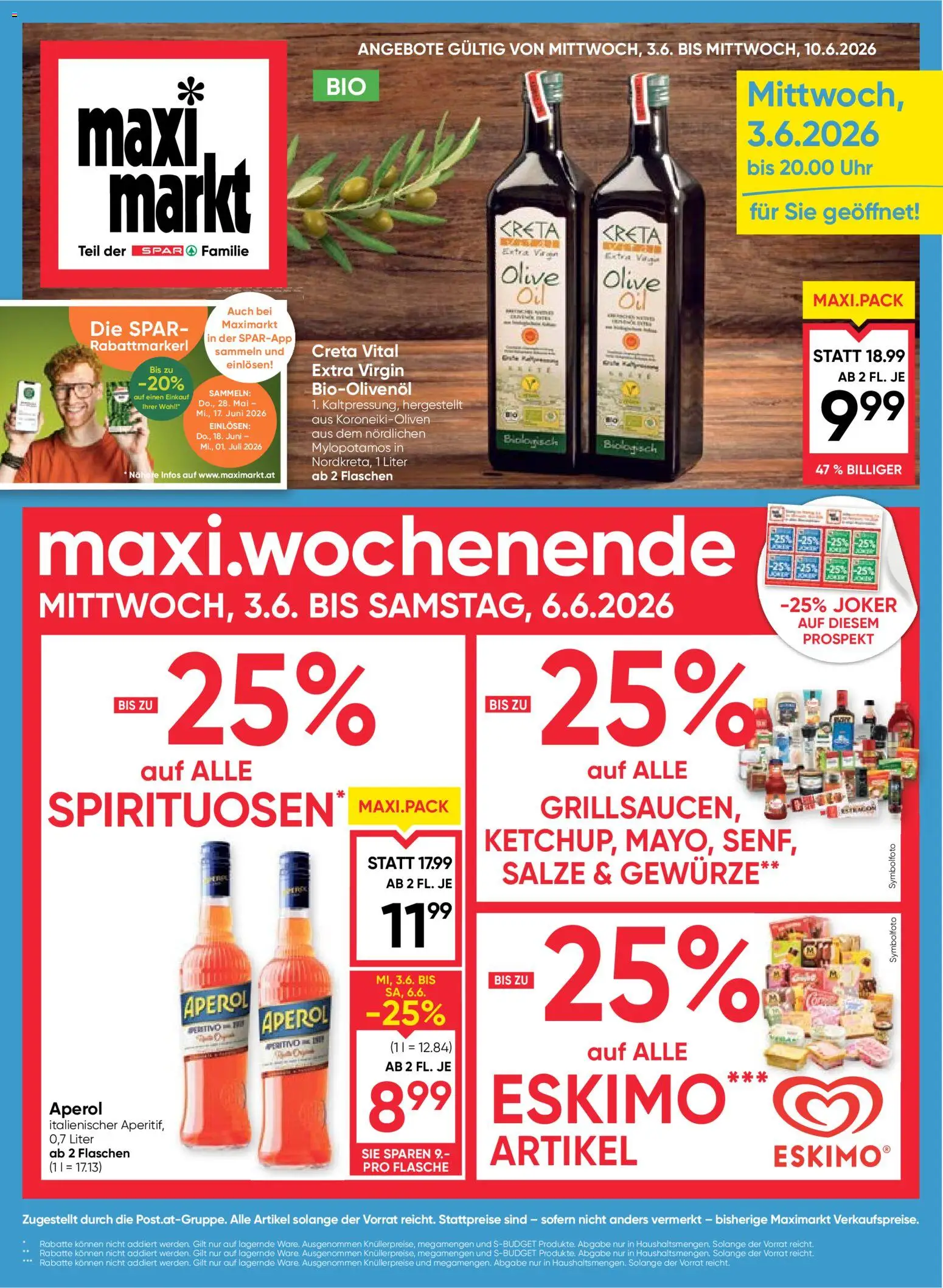 Vorschau der Angebote: Maximarkt Maximarkt Flugblatt gültig ab 03.06.2026 - Uhr, Aperol, Gewürze