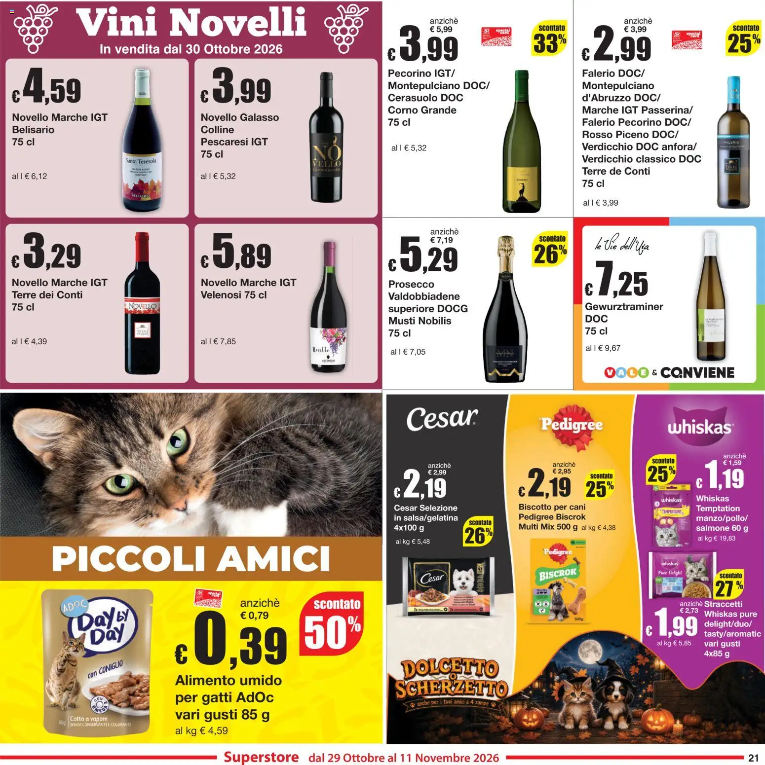 Anteprima dell'opuscolo Sì con Te volantino Superstore dal negozio Sì con Te valido da 29/10/2026 - Coniglio, Prosecco, Salmone, Pecorino