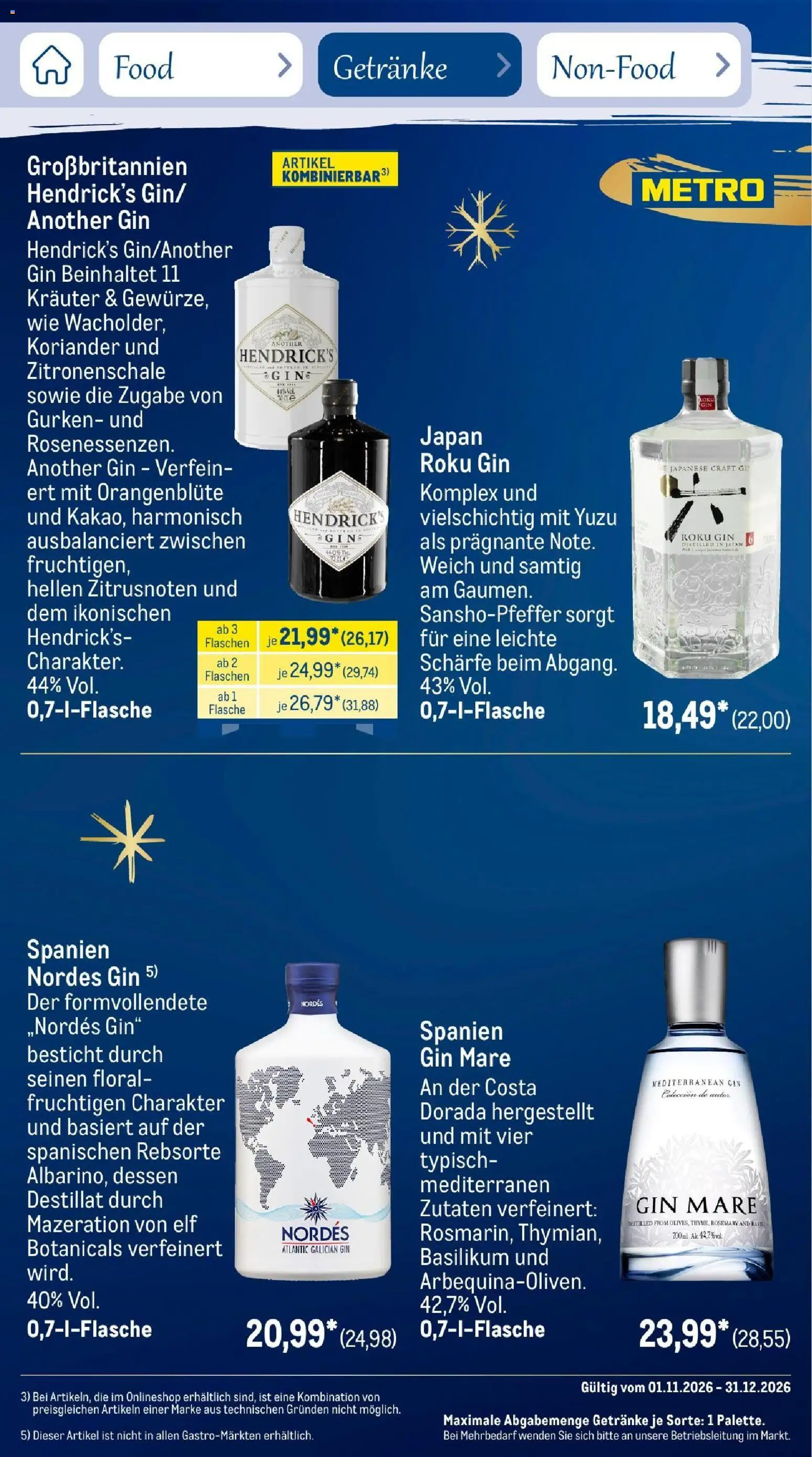 Vorschau von dem Prospekt des Geschäftes Metro, gültig ab dem 01.11.2026 - Gin, Gurken