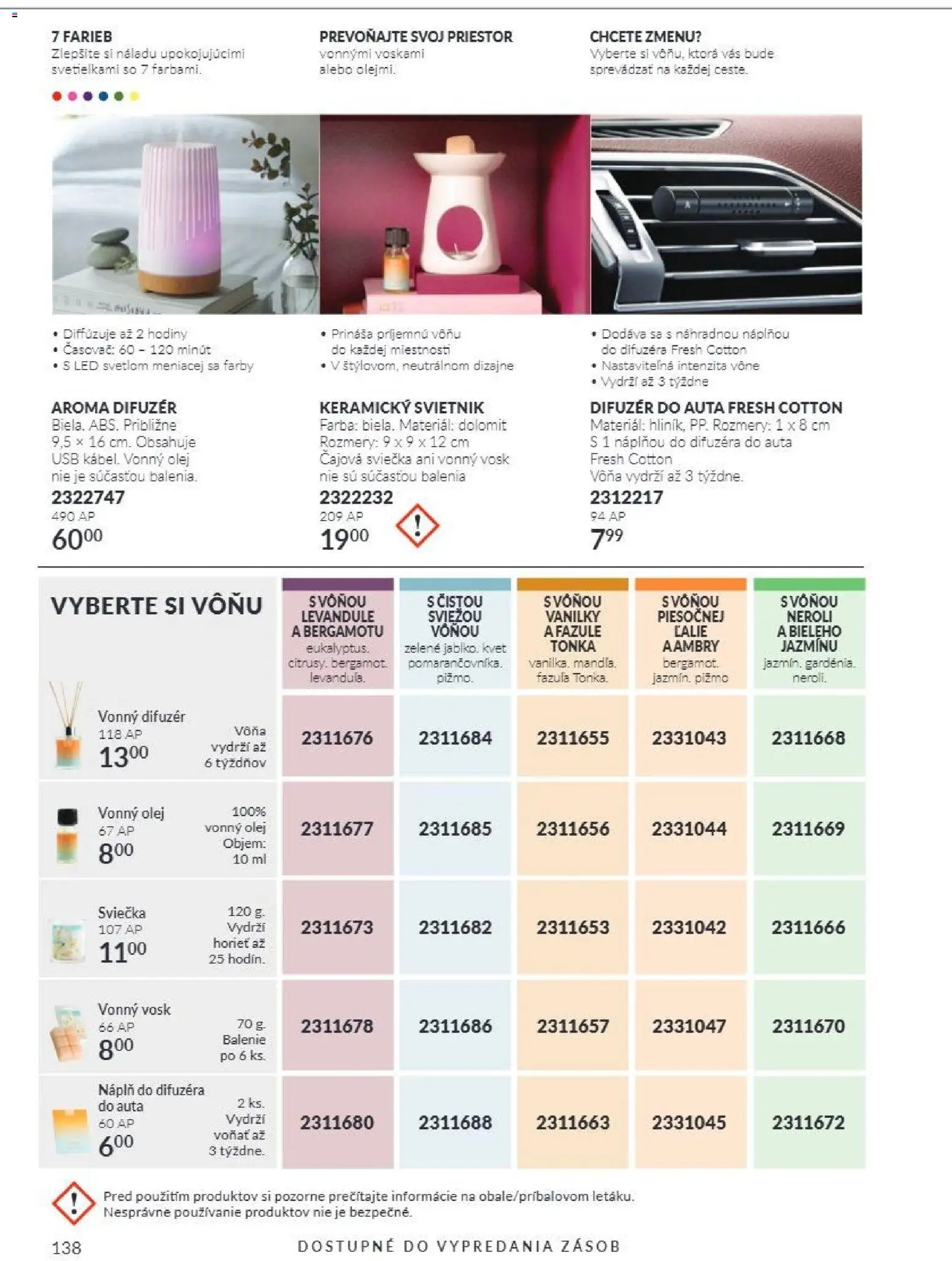 Náhľad Avon letáku platného od 01.10.2026 - Hodiny, Olej, USB, Led, Fazuľa, Svietnik, Difúzer, Aroma difúzer