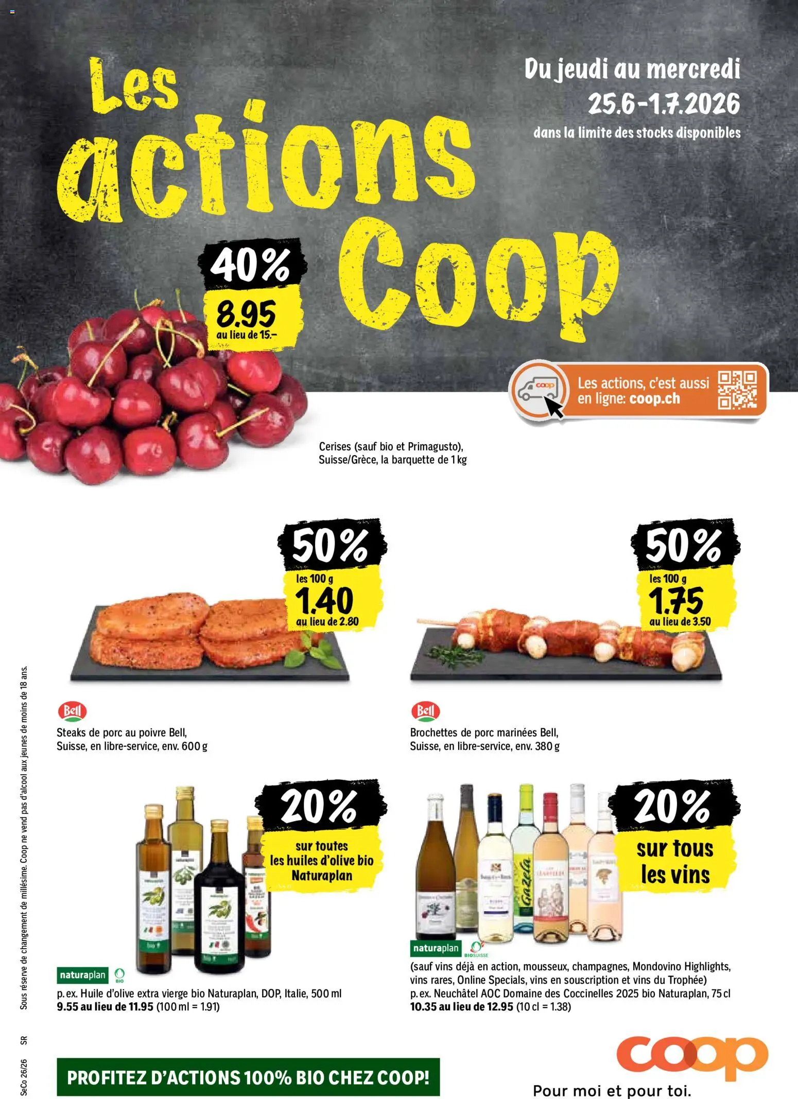 Vorschau des Merkblatts Coop aktionen FR vom Shop Coop gültig von 25.06.2026 bis 01.07.2026