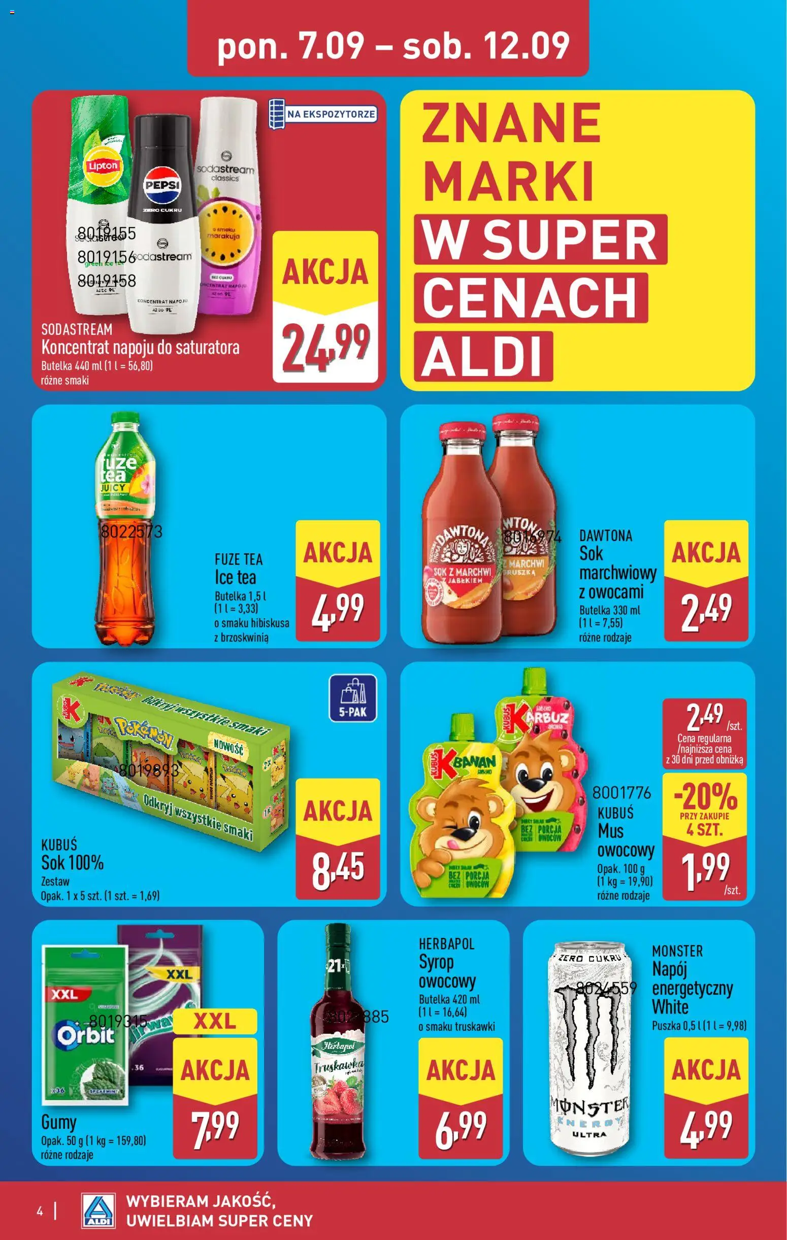 Pogląd gazetki "Aldi gazetka - Festiwal marek" ze sklepu Aldi ważnej od 07.09.2026