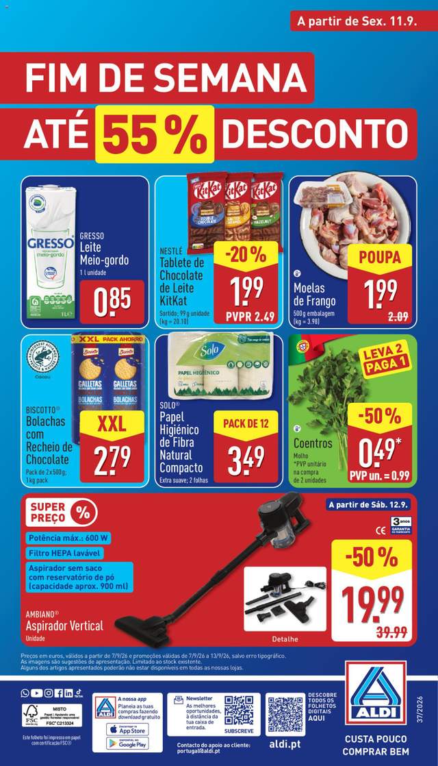 Novo folheto Aldi a partir de 07/09