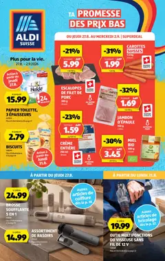 Vorschau des Merkblatts Aldi aktionen FR vom Shop Aldi gültig von 27.08.2026 bis 02.09.2026