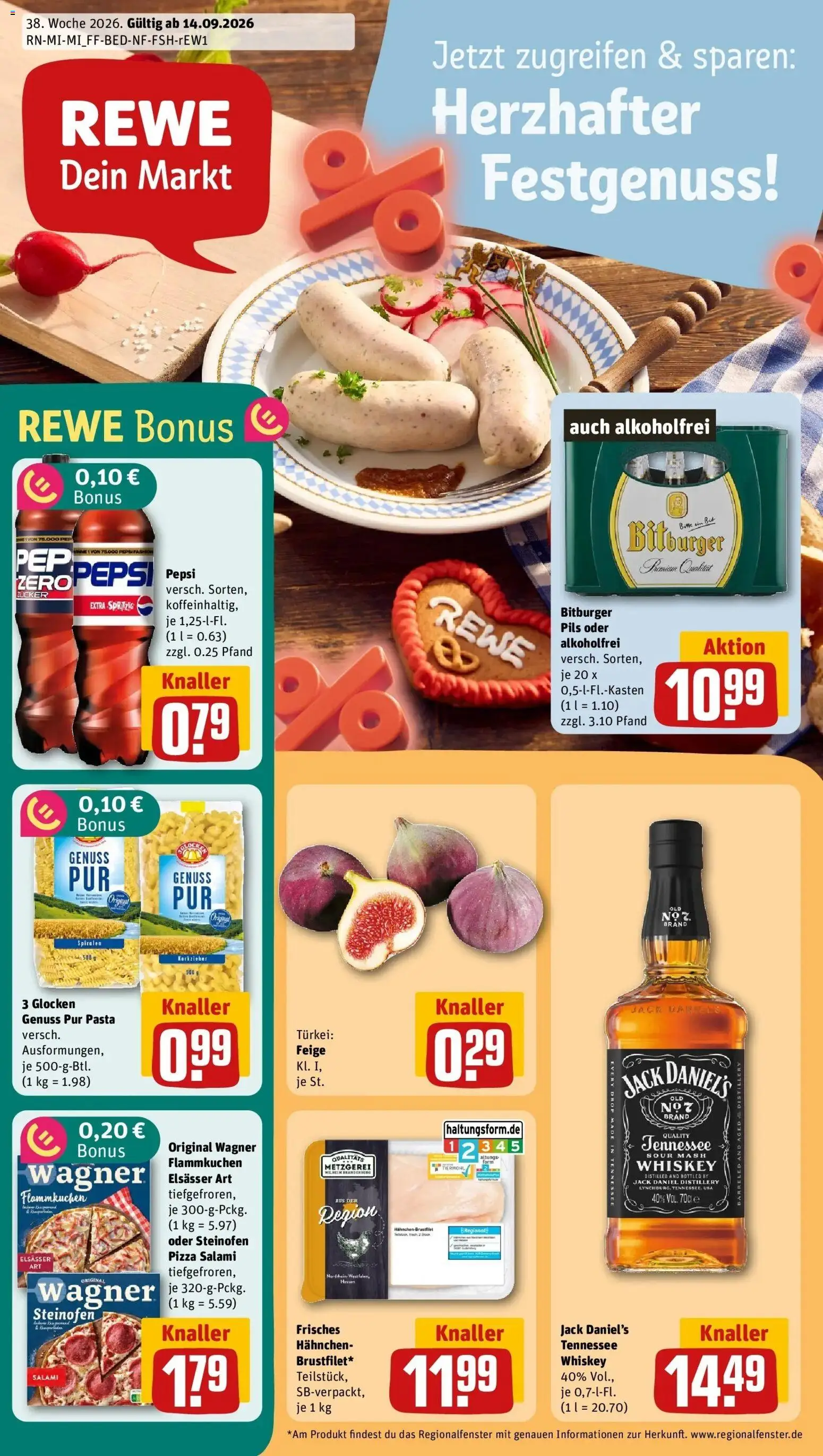 Vorschau von dem Prospekt des Geschäftes Rewe, gültig ab dem 14.09.2026
