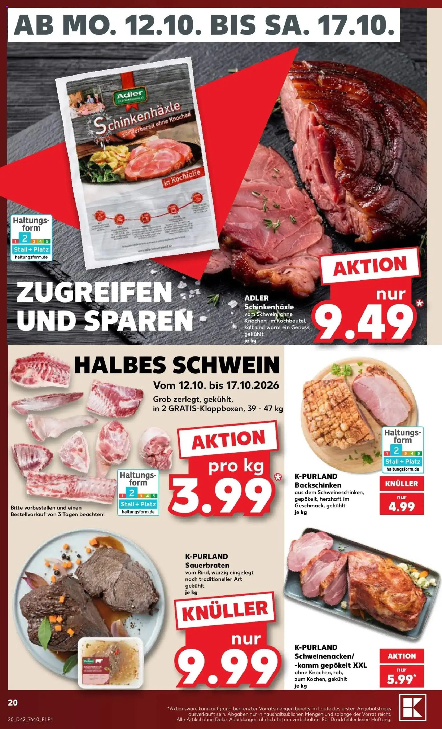 Vorschau von dem Prospekt des Geschäftes Kaufland, gültig ab dem 12.10.2026