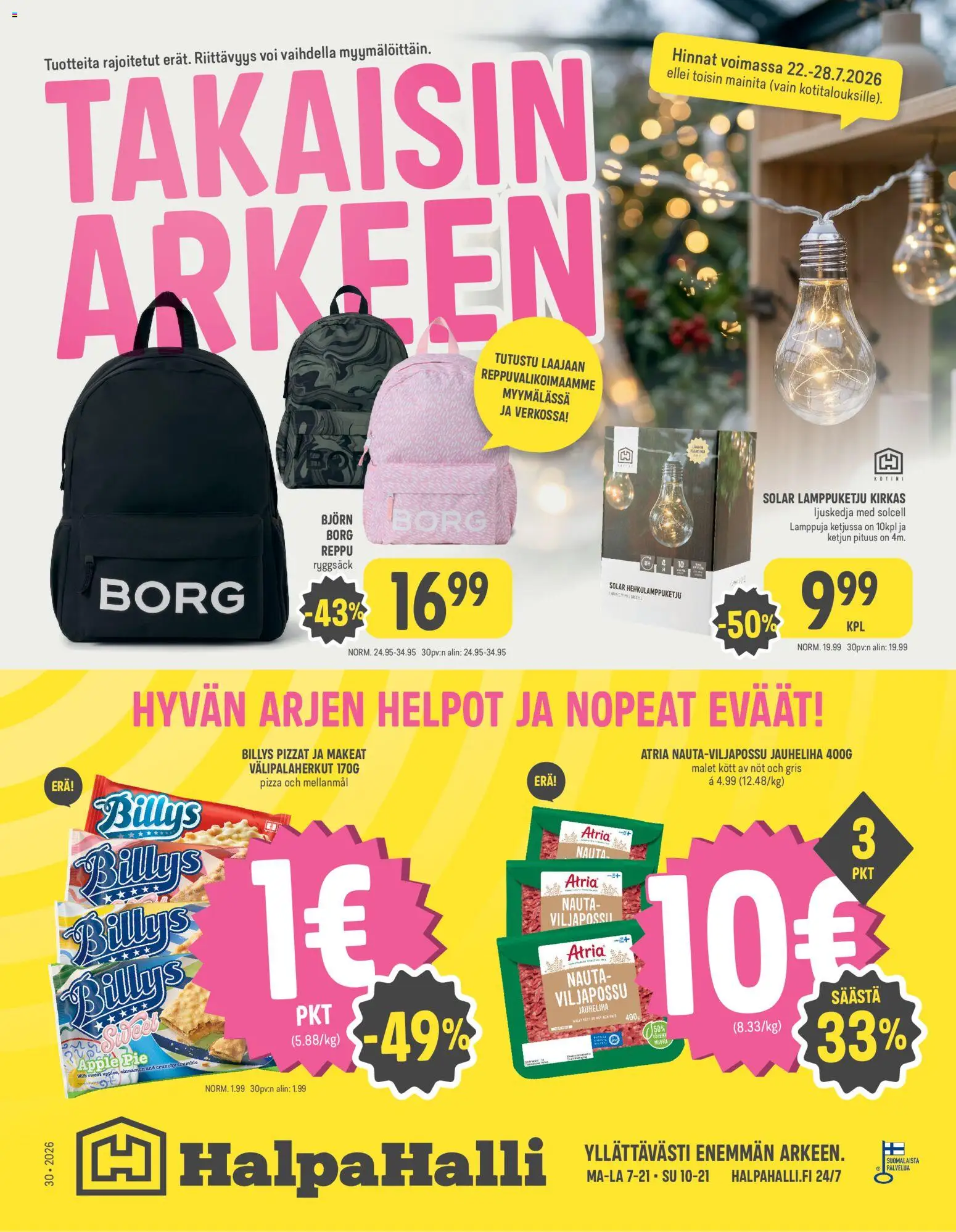 Kaupan Halpa Halli Halpa Halli tarjoukset esikatselu, voimassa 22/07/2026