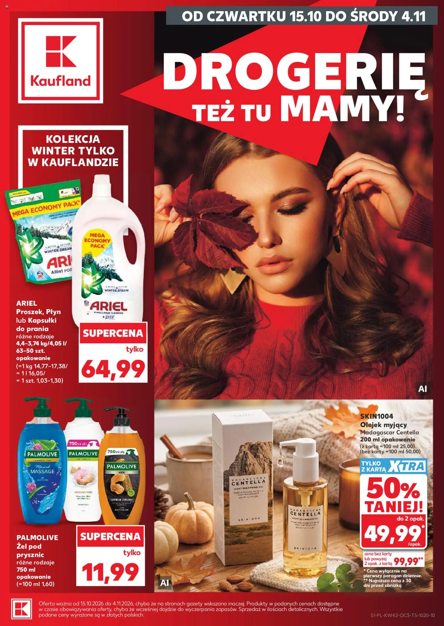 Náhled nabídky: Kaufland Polsko Kaufland Polsko leták - Drogerie platný od 15.10.2026 - Drogerie, Ariel, Karty