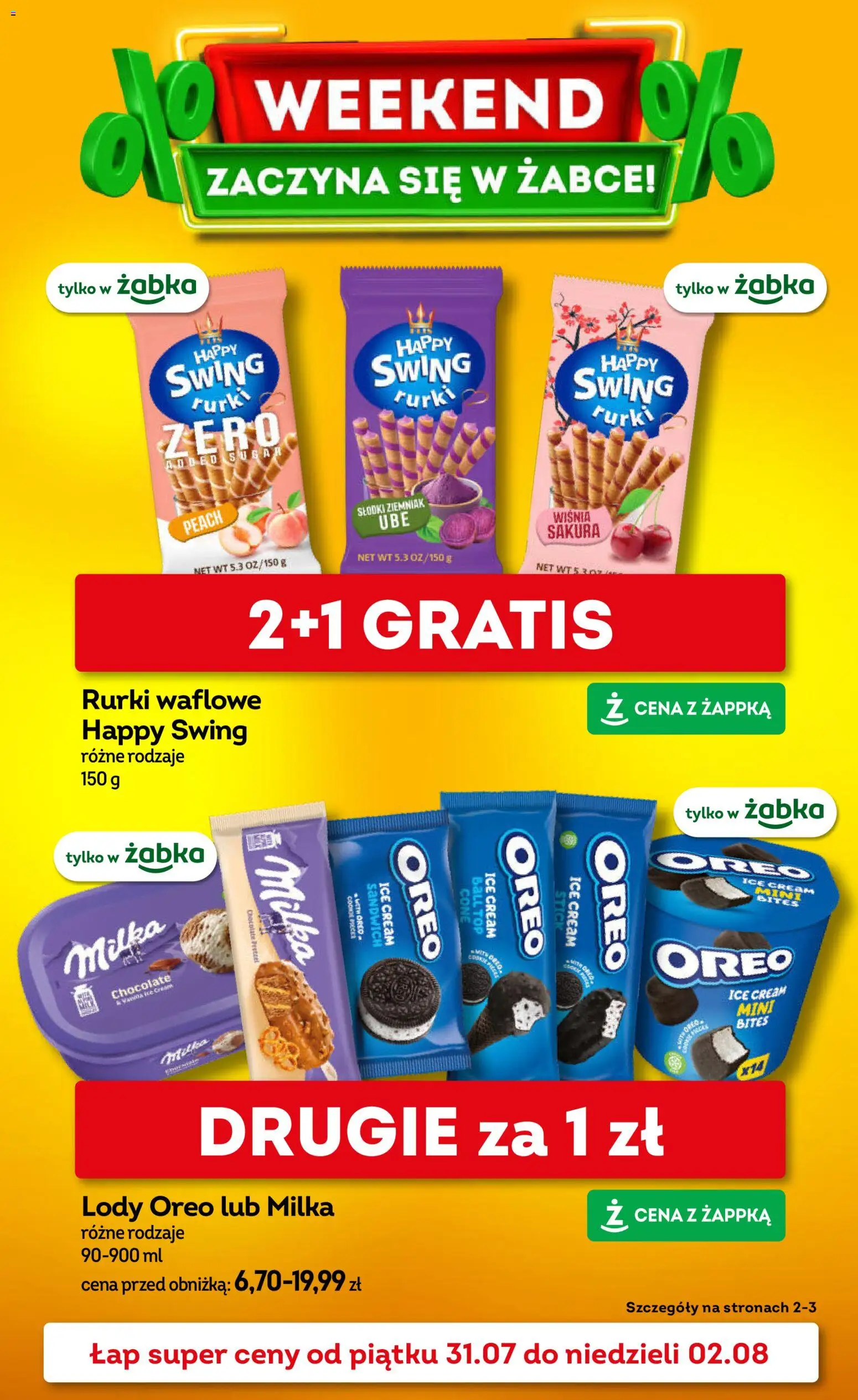 Pogląd gazetki "Żabka gazetka - Weekendowe promocje" ze sklepu Żabka ważnej od 31.07.2026