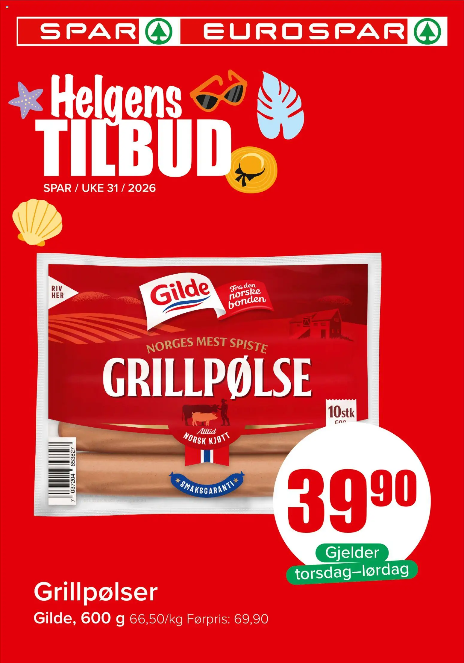 Forhåndsvis Spar Helgens Tilbud fra butikk Spar gyldig fra 30/07/2026