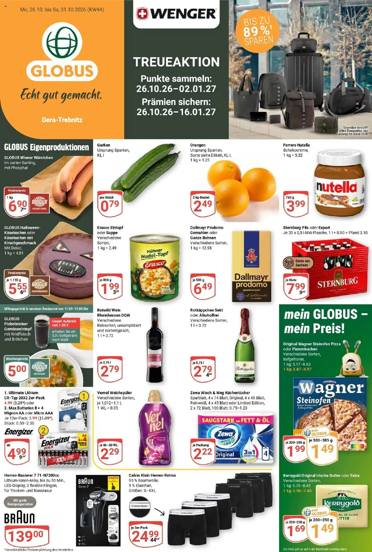 Vorschau von dem Prospekt des Geschäftes Globus, gültig ab dem 26.10.2026