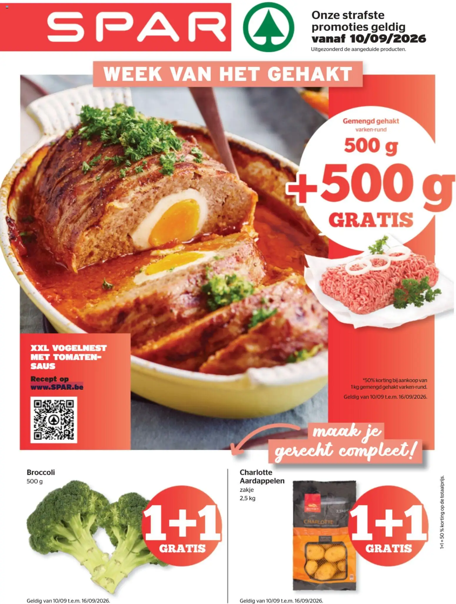 Voorbeeld van Spar Express Folder van winkel Spar Express geldig vanaf 10/09/2026 - Broccoli, Aardappelen, Tomaten, Gehakt, Saus, Gemengd gehakt