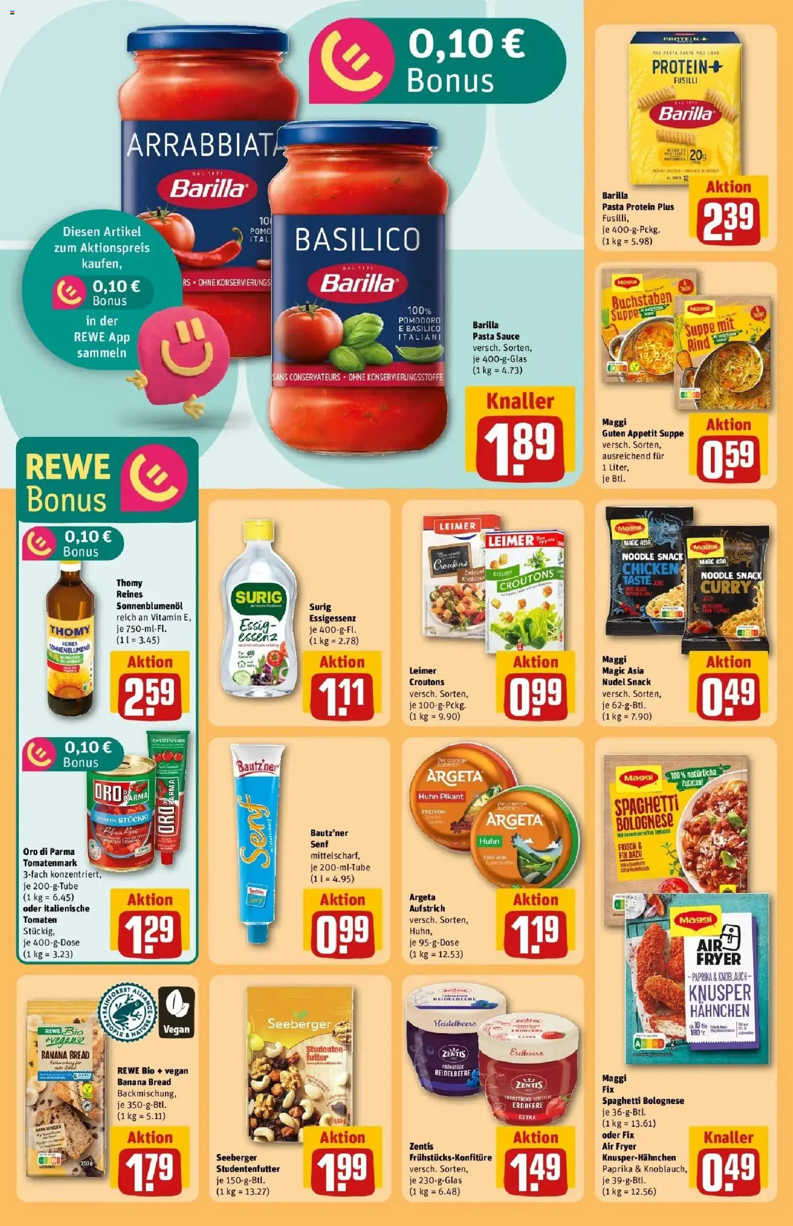 Vorschau von dem Prospekt des Geschäftes Rewe, gültig ab dem 02.03.2026 - Maggi, Paprika, Knoblauch, Barilla, Essig, Tomaten, Maggi fix, Hahnchen