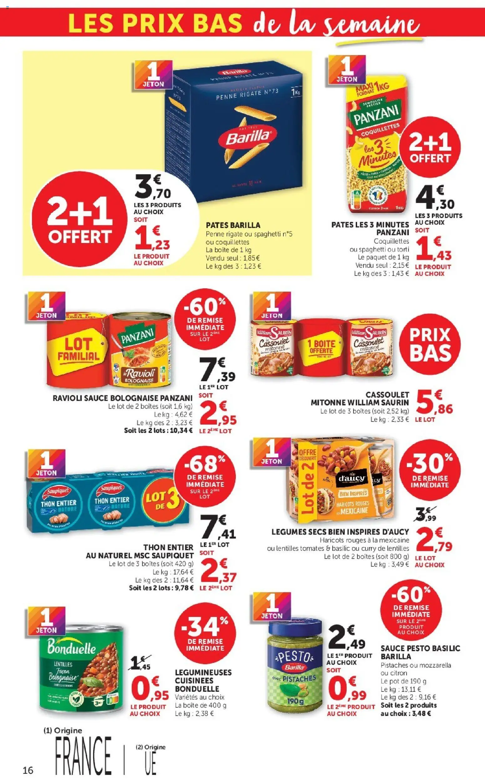 Prévisualisation de Super U catalogue du magasin Super U formulaire valide 08/09/2026 - Mozzarella, Curry, Tomates, Ravioli, Spaghetti, Haricots rouges, Coquillettes, Haricots