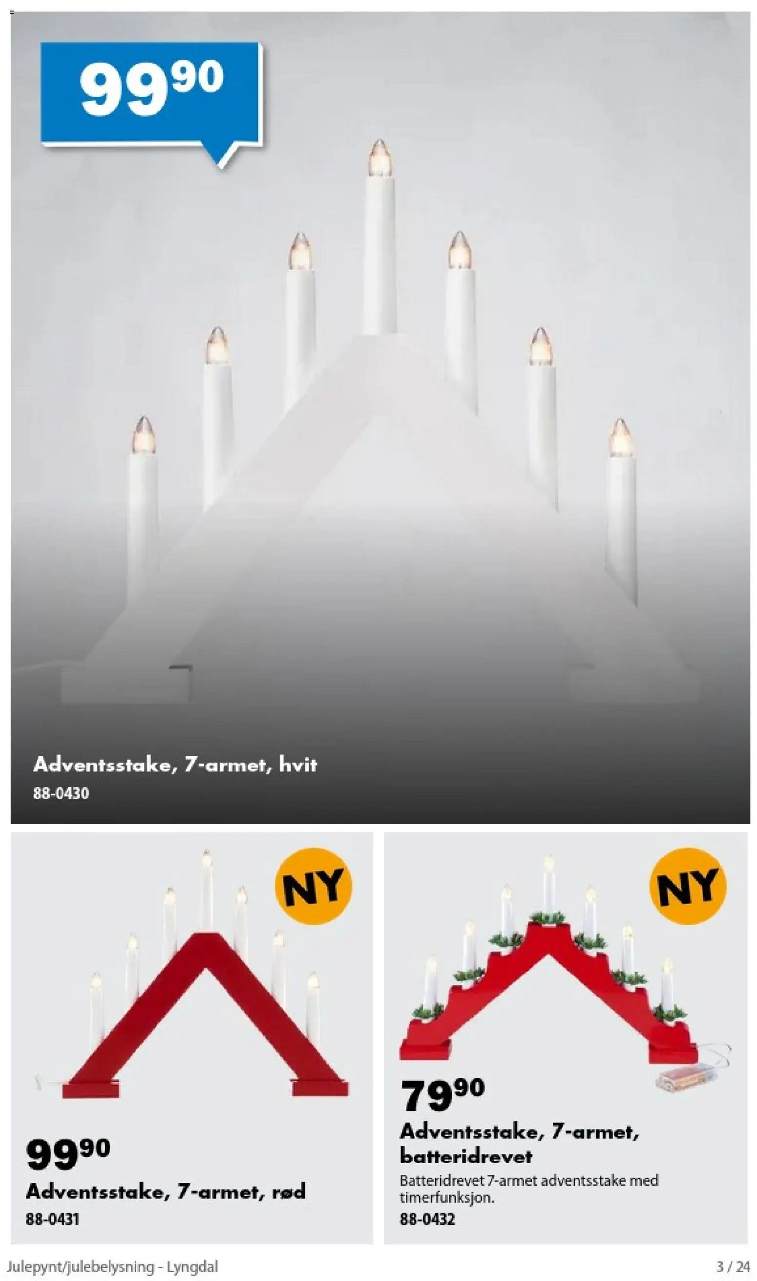 Forhåndsvis Biltema kundeavis julepynt fra butikk Biltema gyldig fra 18/10/2026 - Adventsstake