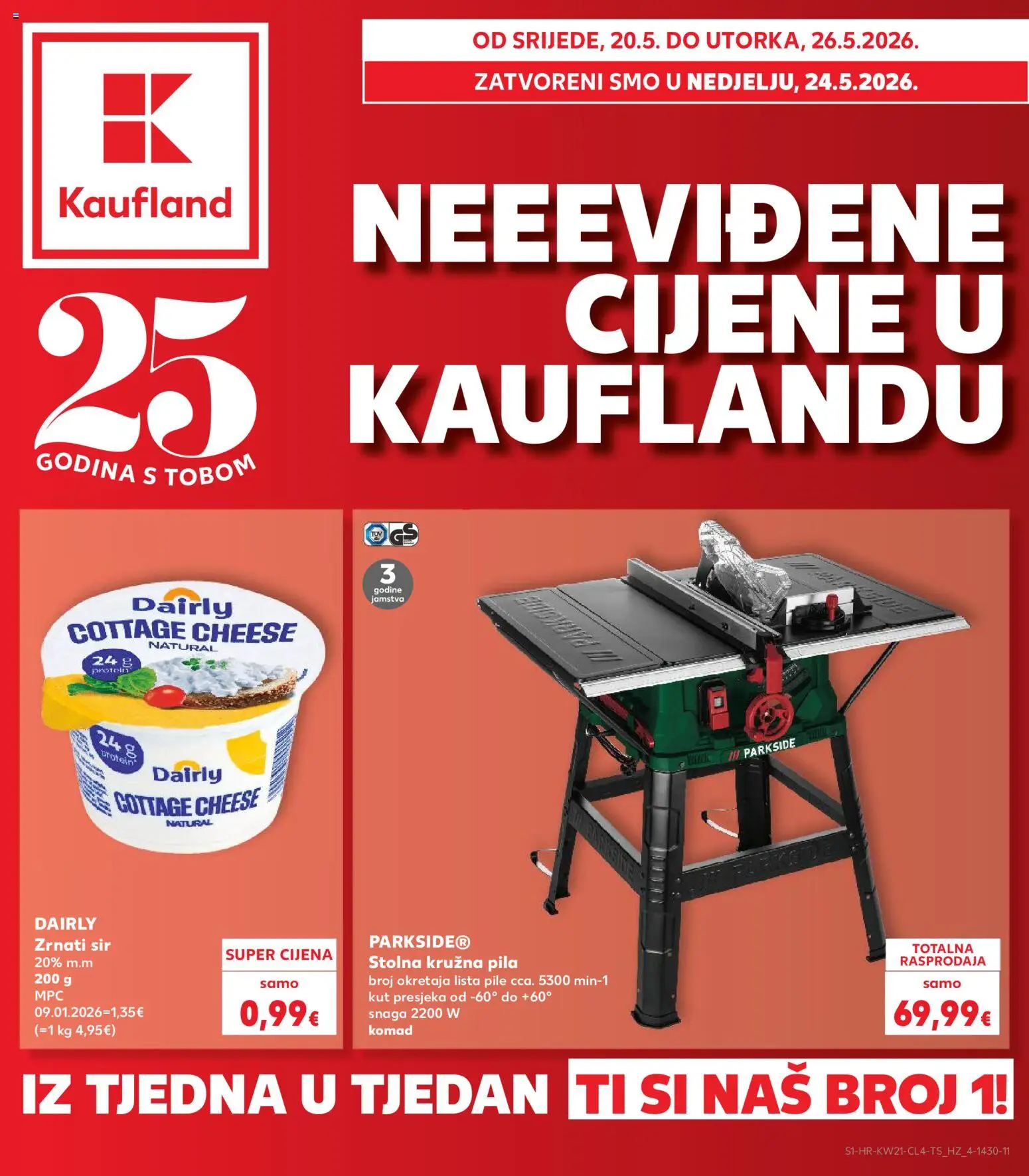 Pregled letka Split-Ravne njive trgovine Kaufland vrijedi od 20.05.2026